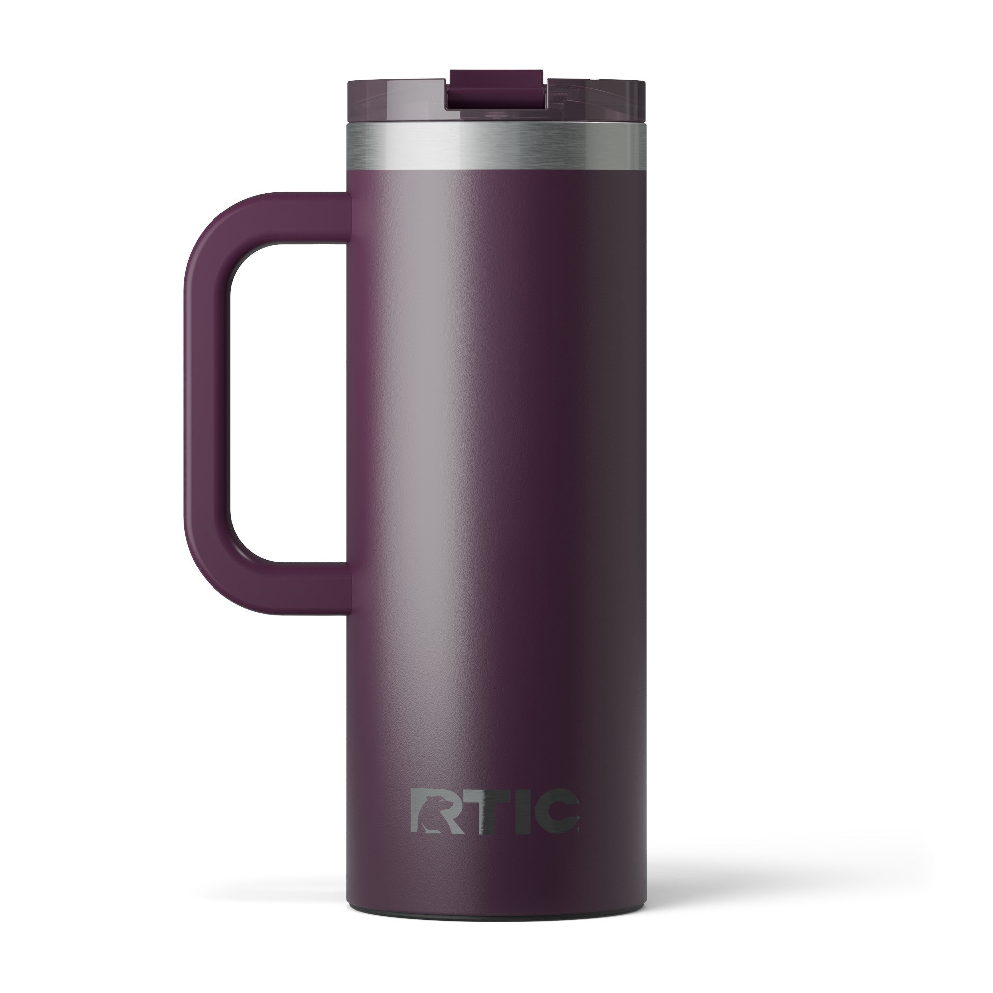 Custom Plum RTIC 20 oz Road Trip Travel Mug, personalized by SanCanDo Swag in Argyle, TX