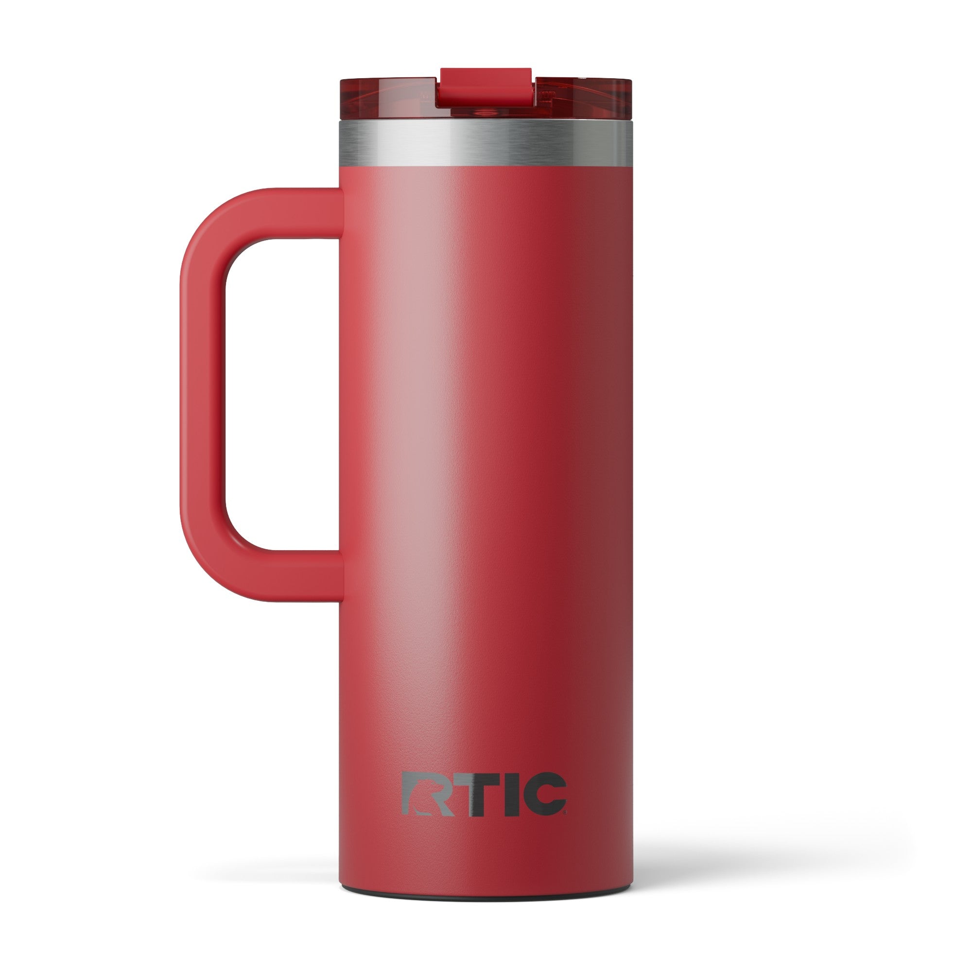 Custom Flag Red RTIC 20 oz Road Trip Travel Mug, personalized by SanCanDo Swag in Argyle, TX