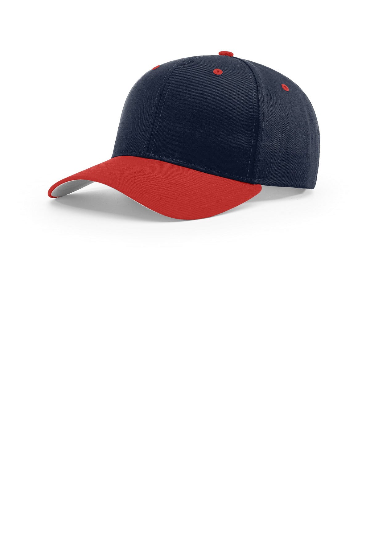 Custom Navy/ Navy/ Red Pro Twill Snapback 212, personalized by SanCanDo Swag in Argyle, TX