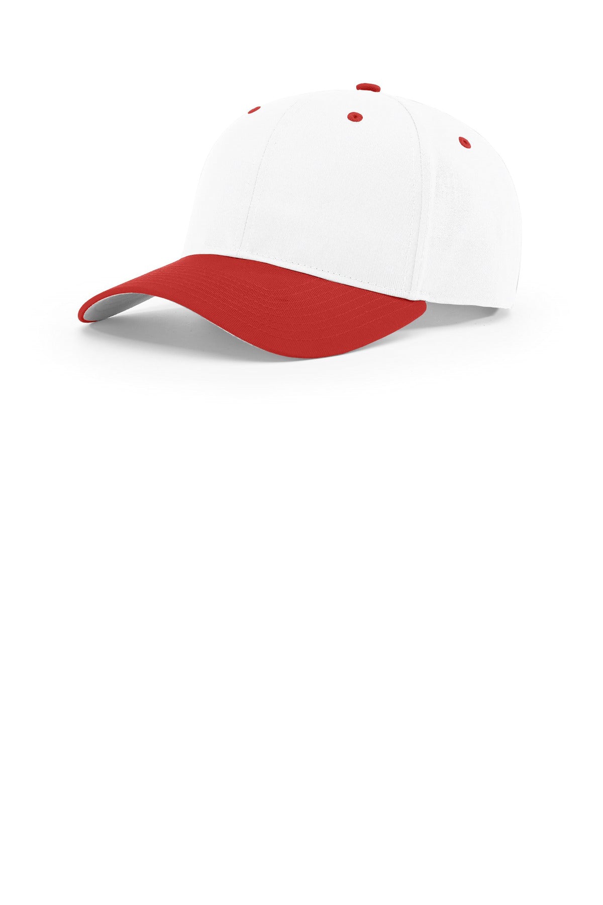 Custom White/ White/ Red Pro Twill Snapback 212, personalized by SanCanDo Swag in Argyle, TX