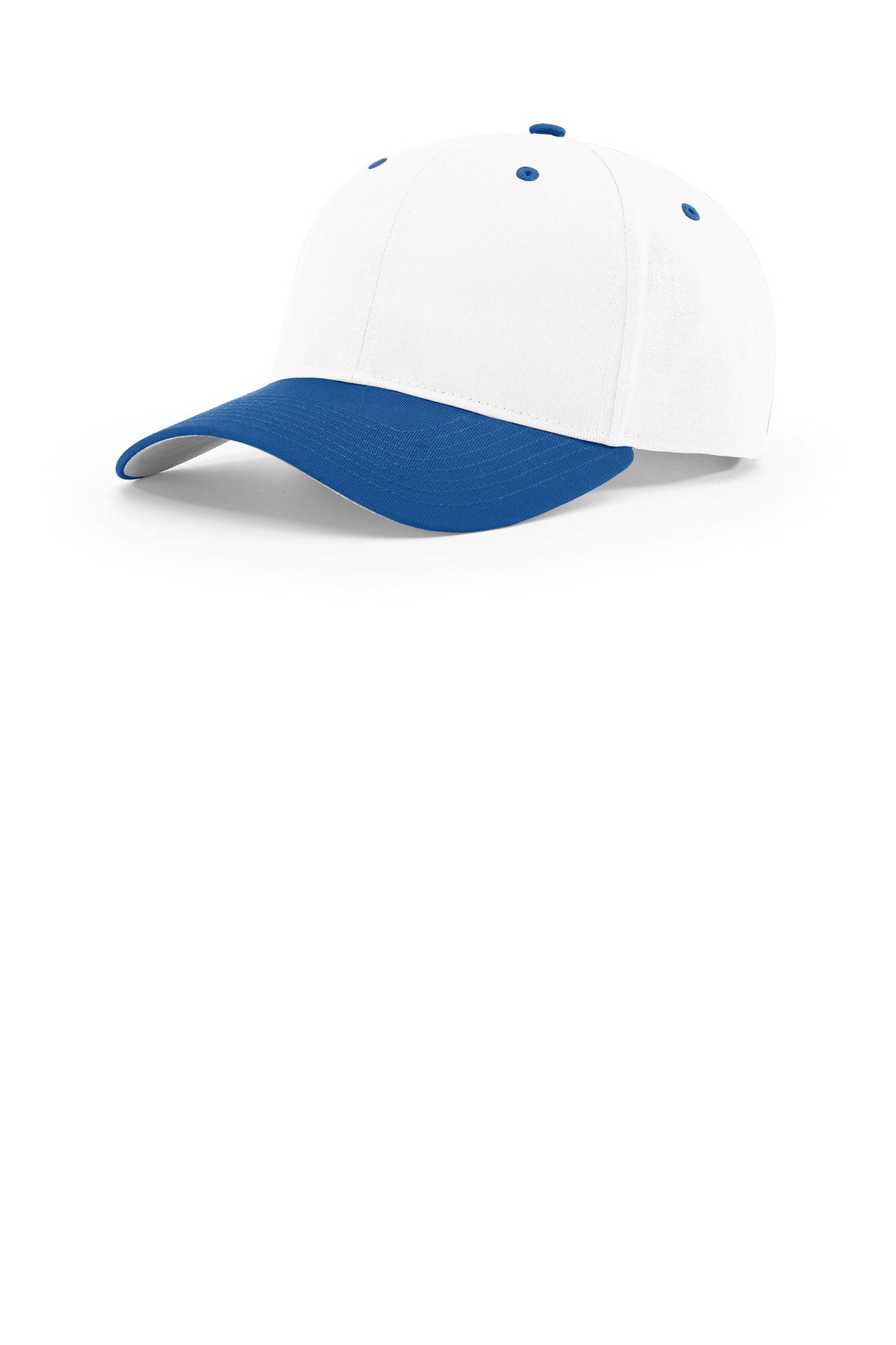 Custom White/ White/ Royal Pro Twill Snapback 212, personalized by SanCanDo Swag in Argyle, TX