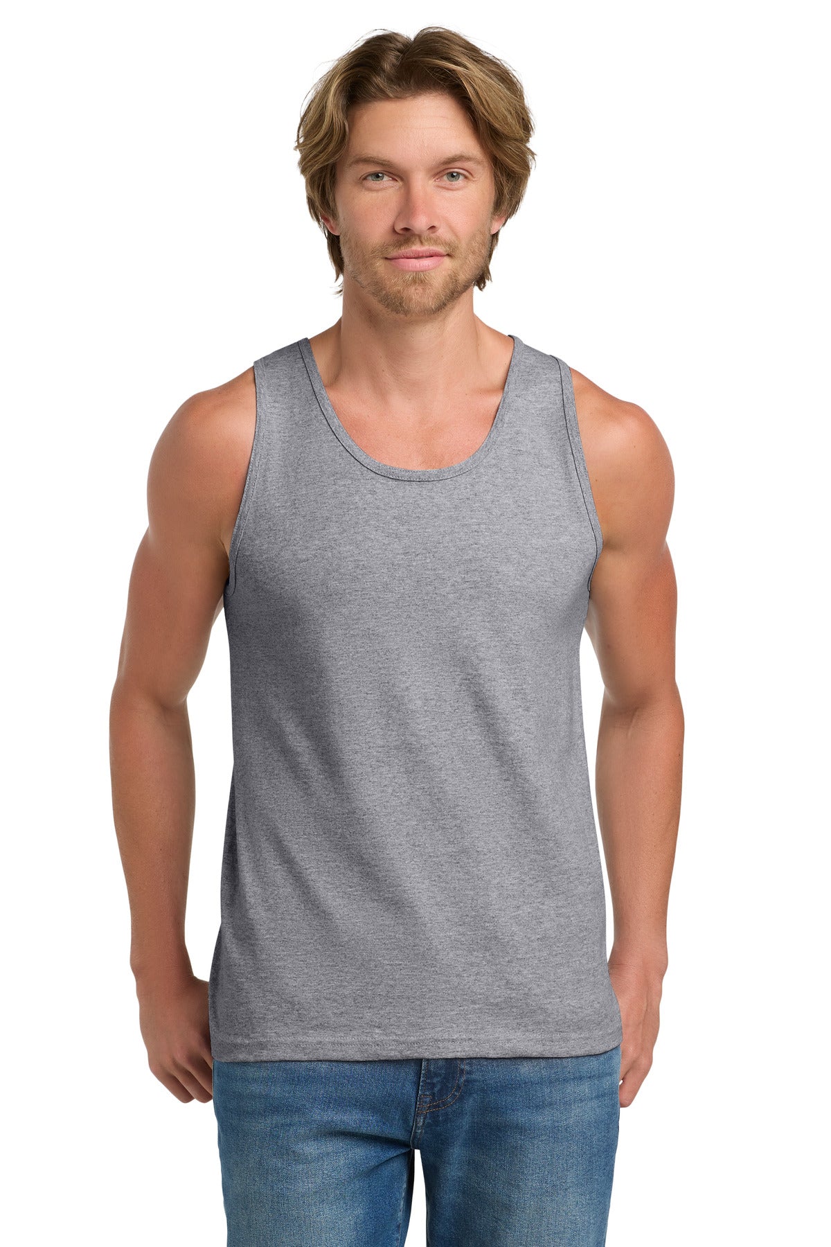 Custom Sport Grey Ultra Cotton 100% US Cotton Tank Top 2200, personalized by SanCanDo Swag in Argyle, TX