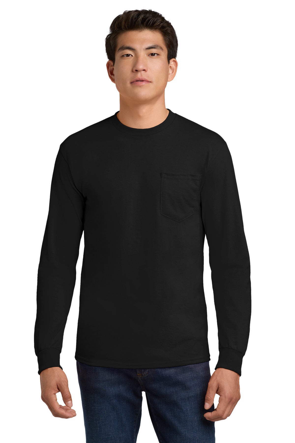 Custom Black Sleeve Tee with Pocket 2410, personalized by SanCanDo Swag in Argyle, TX
