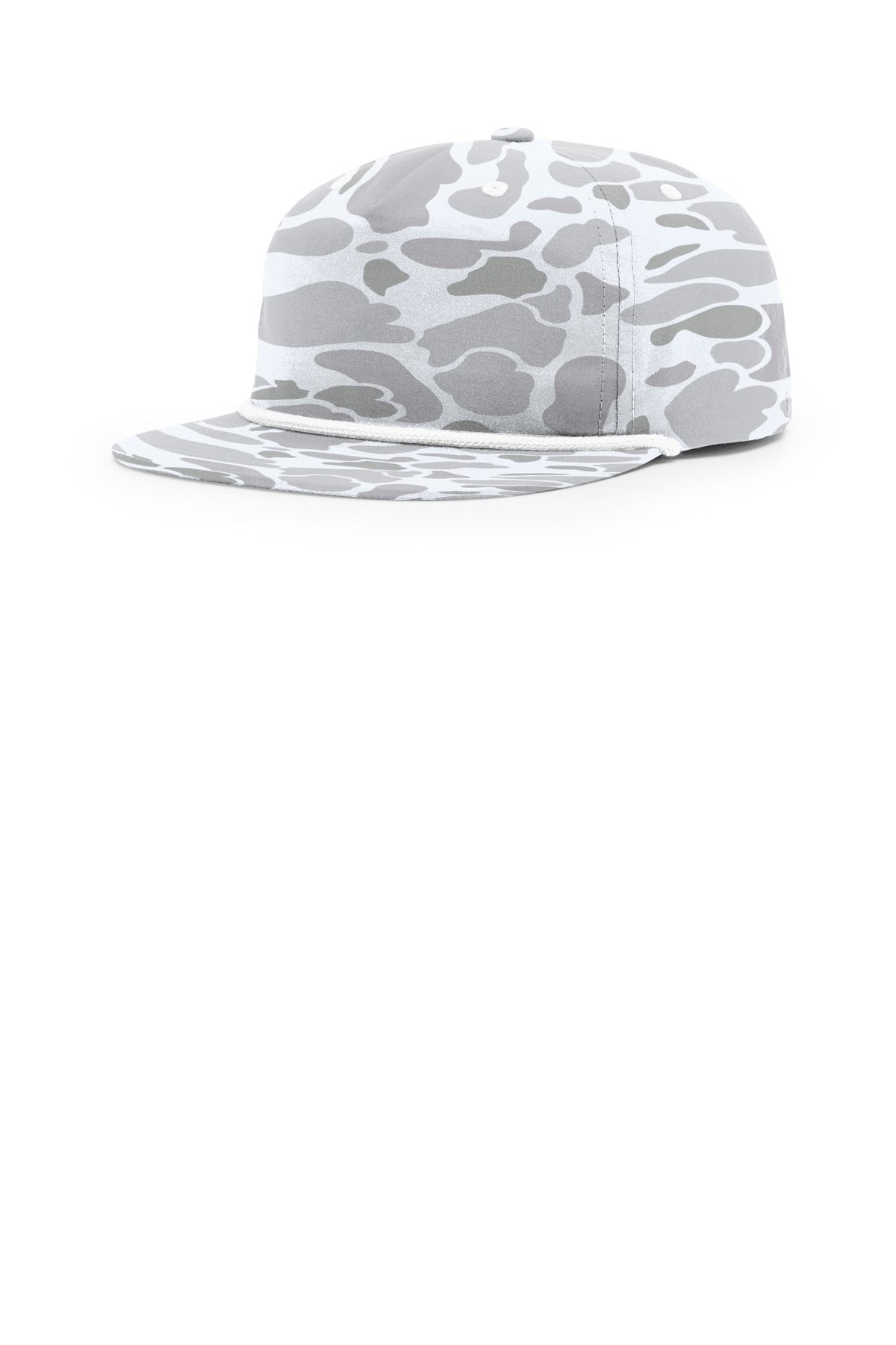 Custom Blizzard Duck Camo/ White Printed Umpqua Gramps Cap 256P, personalized by SanCanDo Swag in Argyle, TX