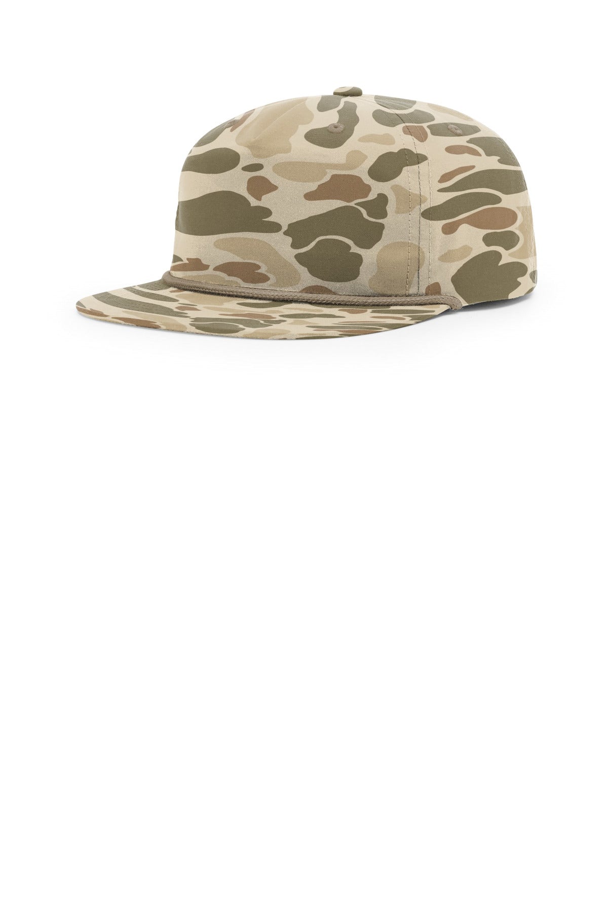Custom Harvest Duck Camo/ Light Brown Printed Umpqua Gramps Cap 256P, personalized by SanCanDo Swag in Argyle, TX