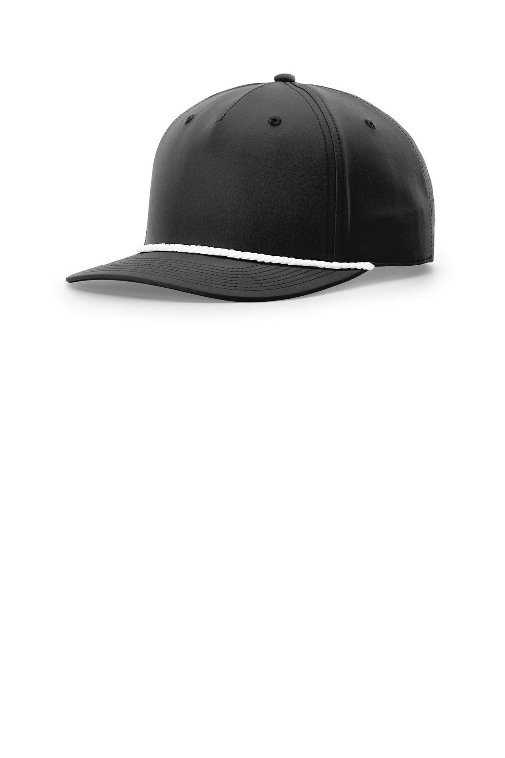 Custom Black/ White 5-Panel Classic Rope Cap 258, personalized by SanCanDo Swag in Argyle, TX