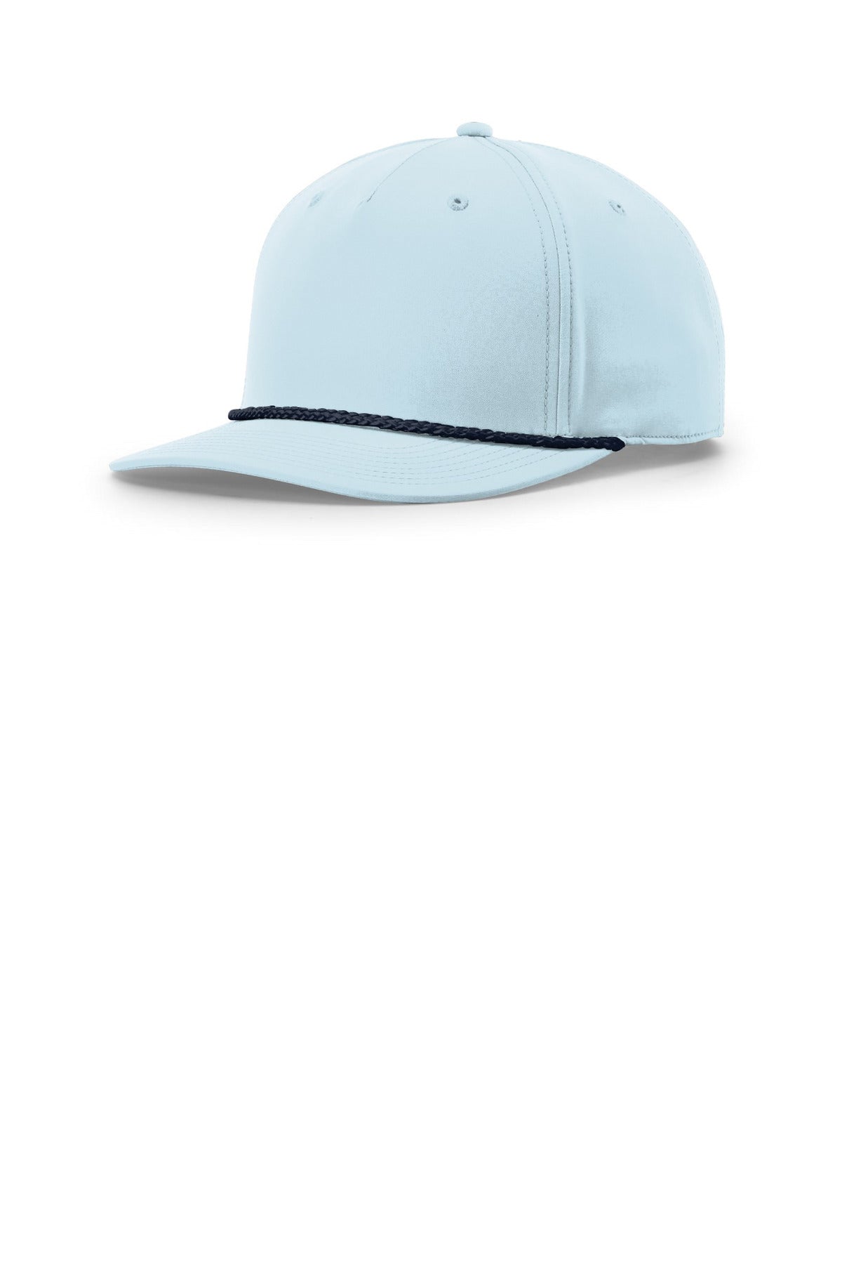 Custom Soft Blue/ Navy 5-Panel Classic Rope Cap 258, personalized by SanCanDo Swag in Argyle, TX