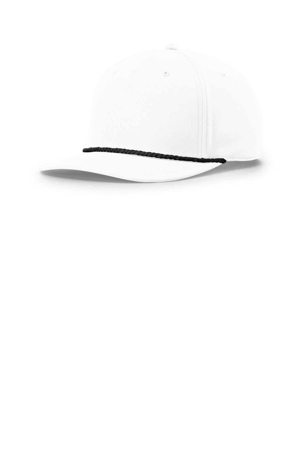 Custom White/ Black 5-Panel Classic Rope Cap 258, personalized by SanCanDo Swag in Argyle, TX