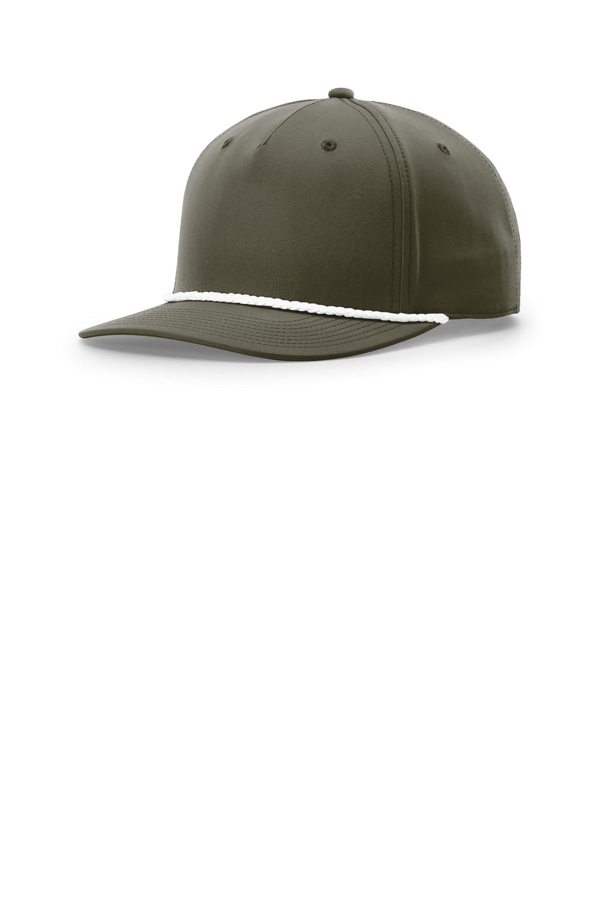 Custom Dark Olive/ White 5-Panel Classic Rope Cap 258, personalized by SanCanDo Swag in Argyle, TX