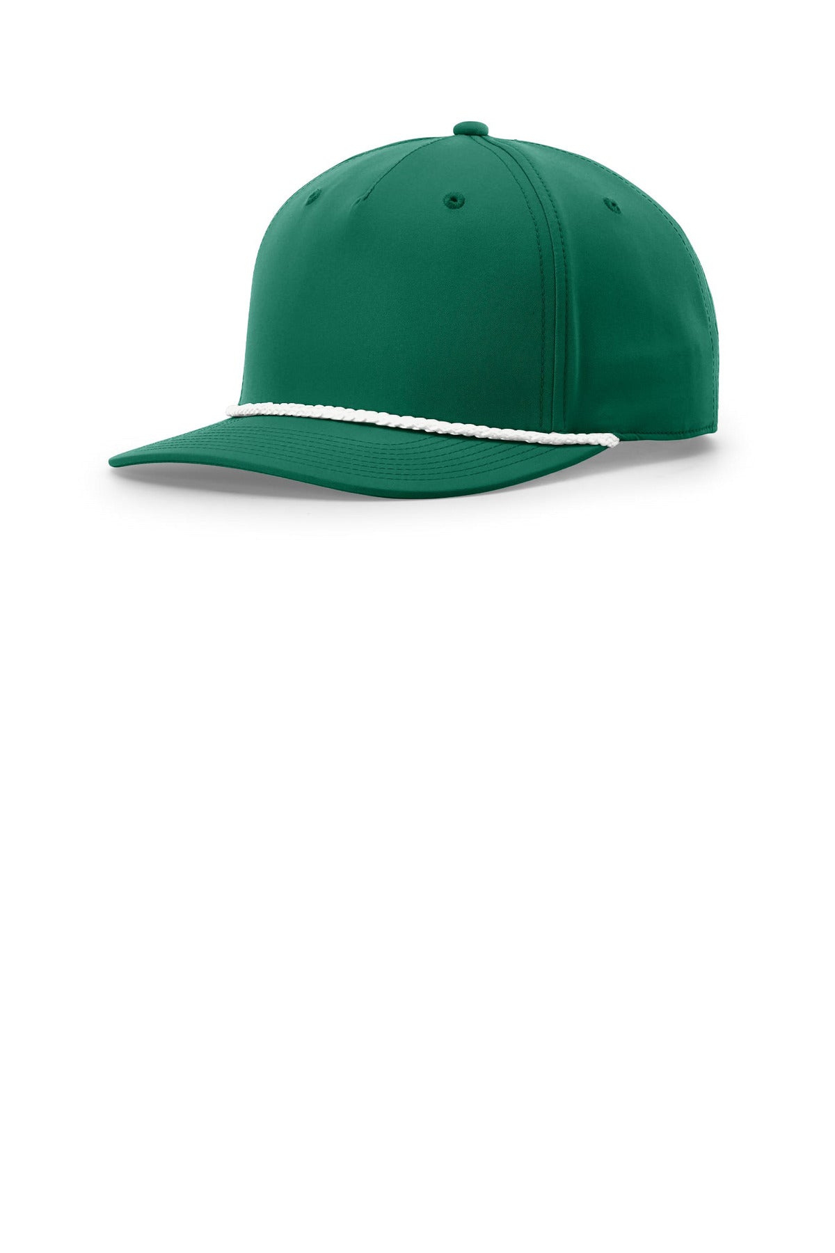 Custom Kelly/ White 5-Panel Classic Rope Cap 258, personalized by SanCanDo Swag in Argyle, TX