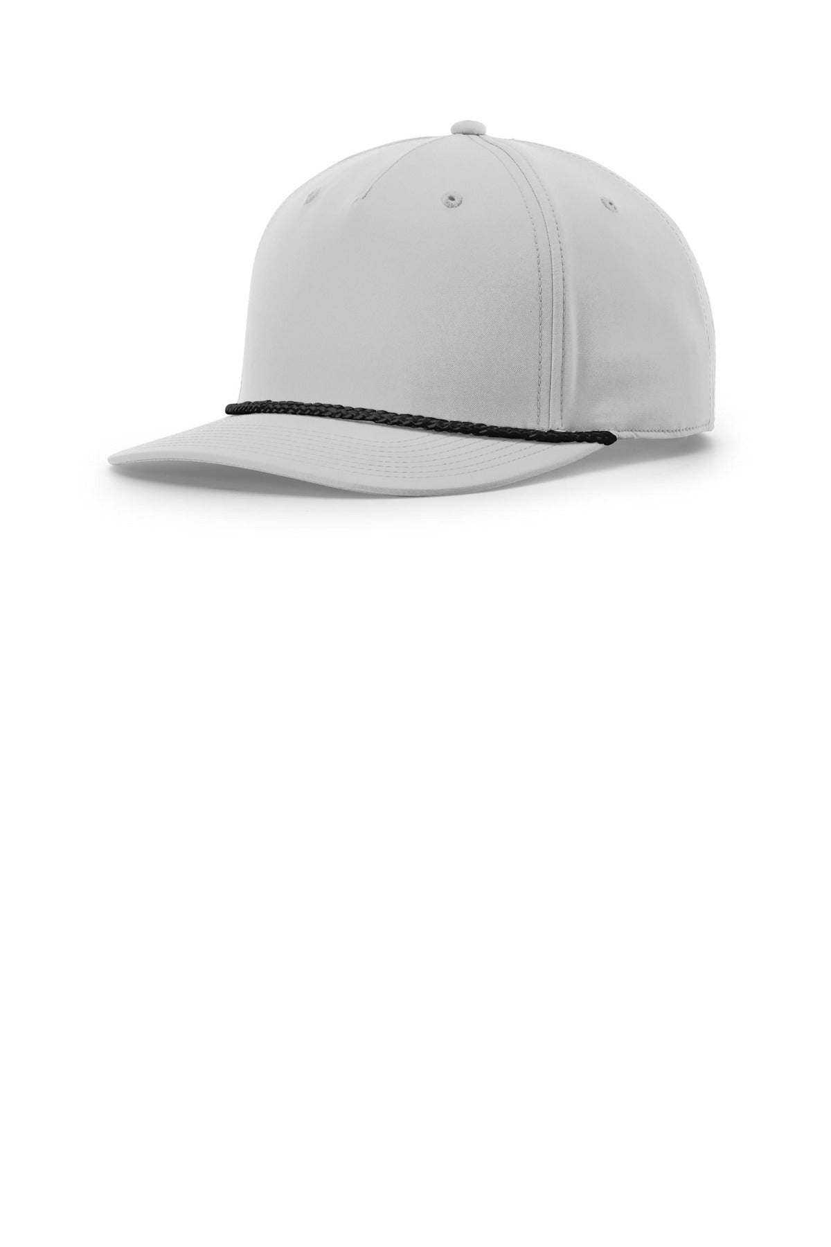 Custom Light Grey/ Black 5-Panel Classic Rope Cap 258, personalized by SanCanDo Swag in Argyle, TX