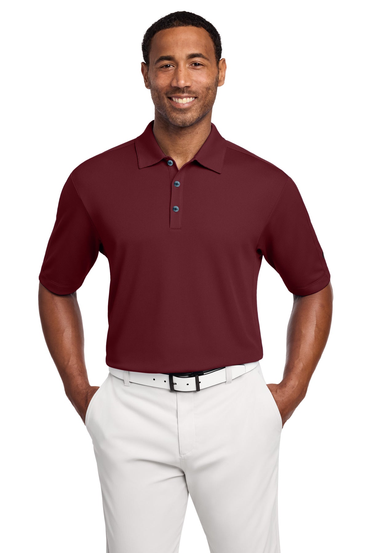 Custom Team Red Tech Sport Dri-FIT Polo 266998, personalized by SanCanDo Swag in Argyle, TX