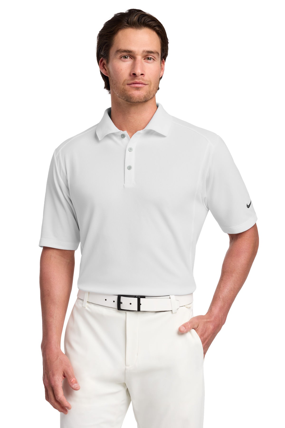 Custom White Dri-FIT Classic Polo 267020, personalized by SanCanDo Swag in Argyle, TX