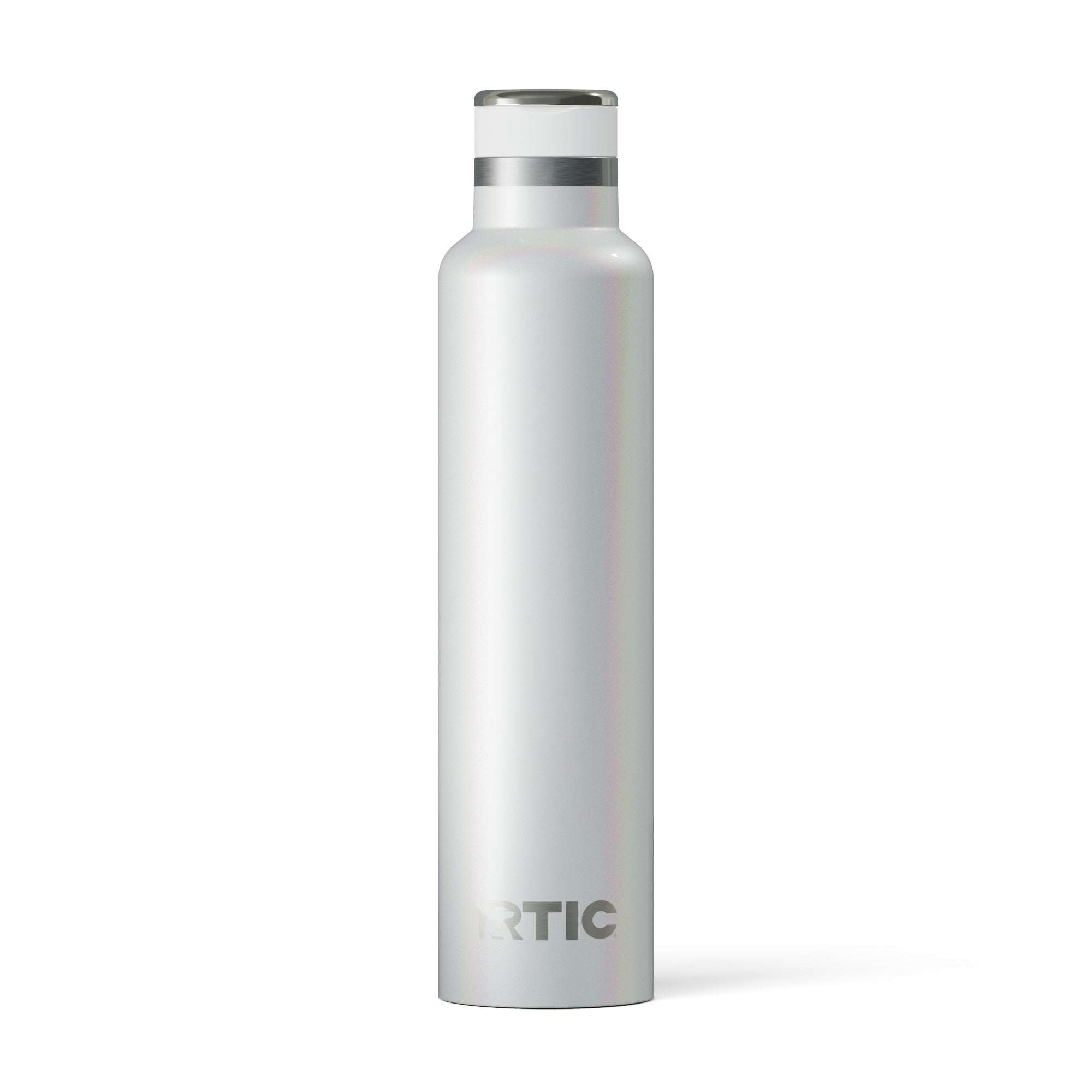 Custom White Glitter RTIC 26 oz Journey Bottle, personalized by SanCanDo Swag in Argyle, TX