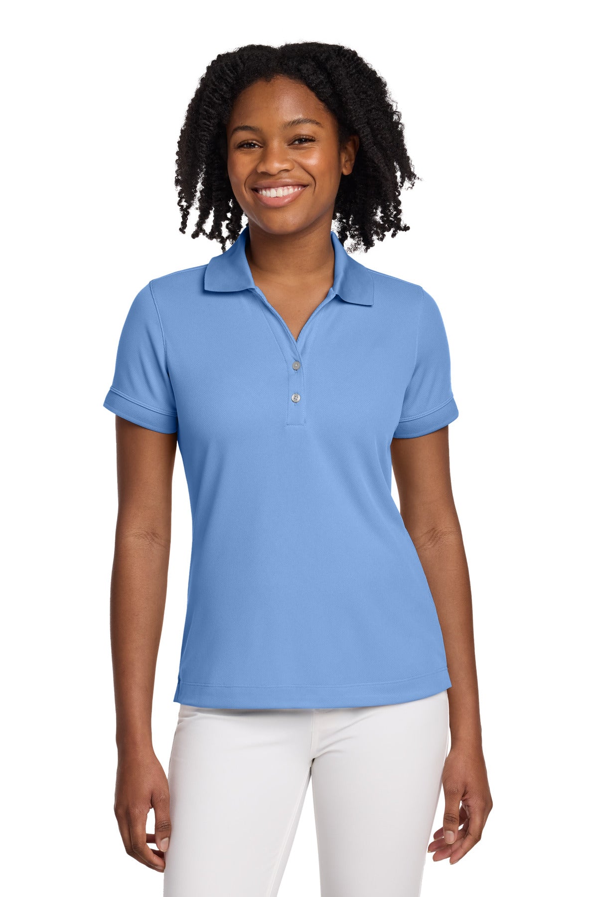 Custom Light Blue Women's Dri-FIT Classic Polo 286772, personalized by SanCanDo Swag in Argyle, TX
