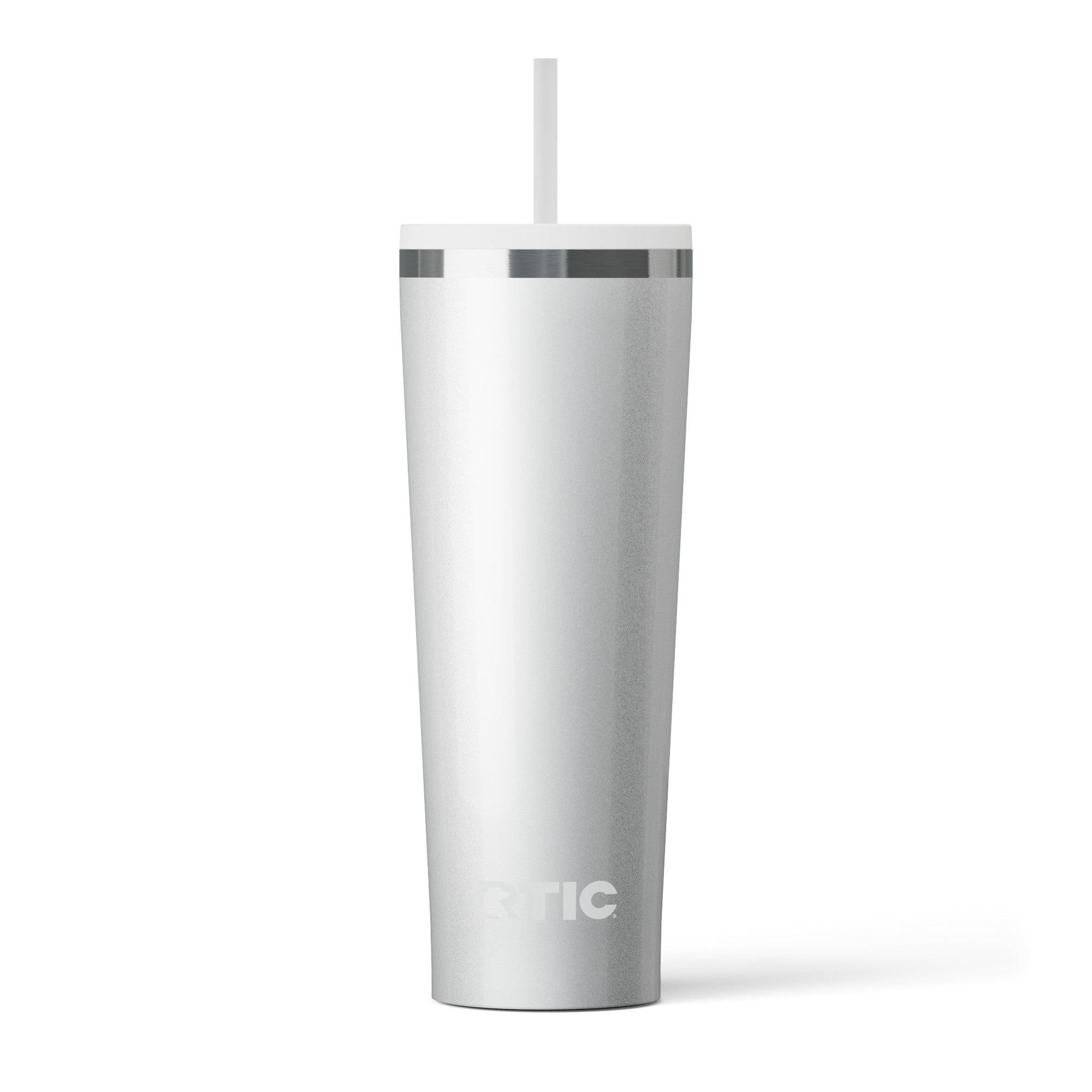 Custom White Glitter RTIC 28 oz Everyday Tumbler, personalized by SanCanDo Swag in Argyle, TX