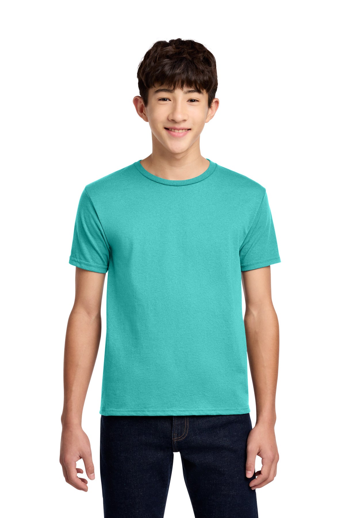 Custom Scuba Blue Youth Dri-Power 50/50 Cotton/Poly Tee 29B, personalized by SanCanDo Swag in Argyle, TX