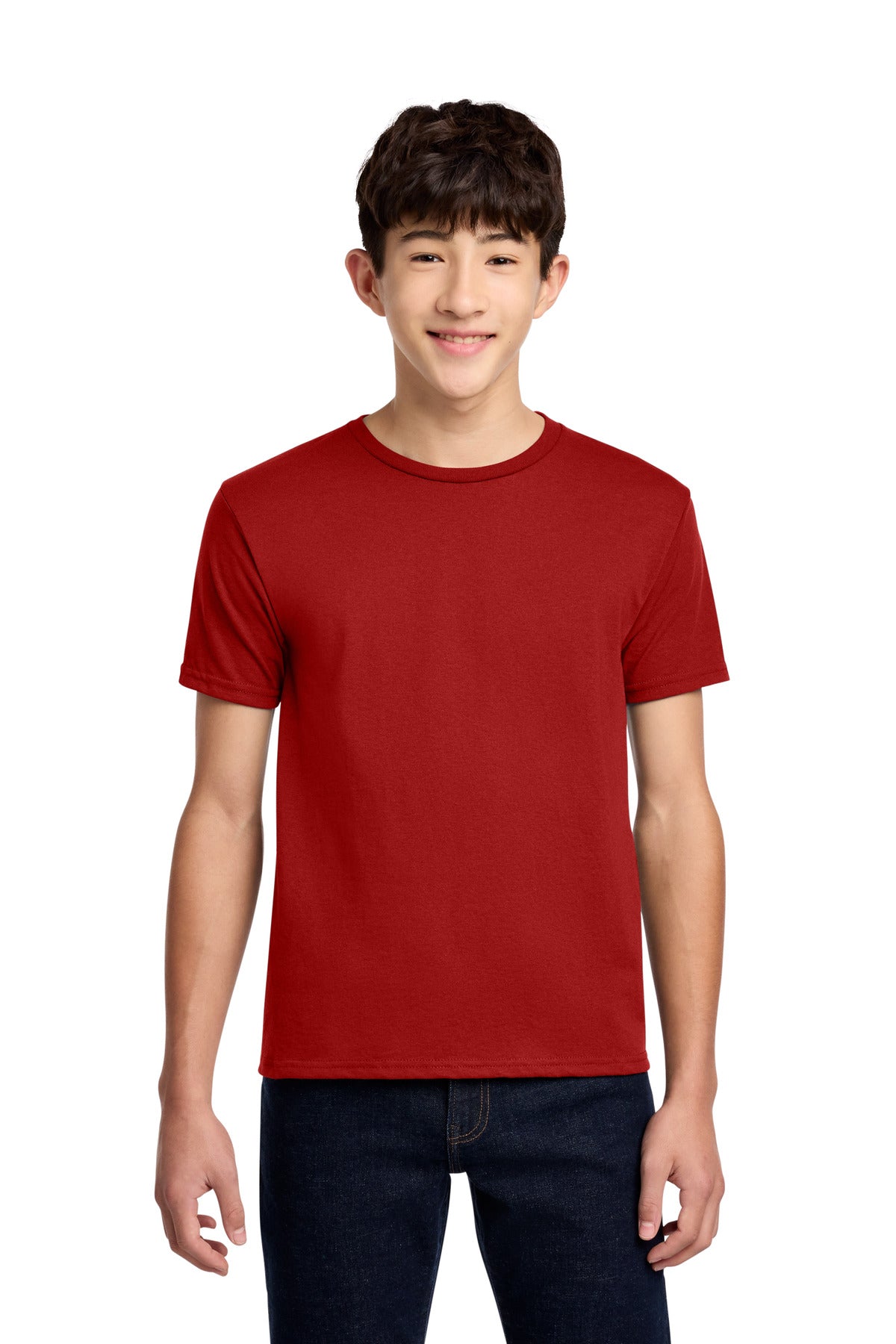 Custom True Red Youth Dri-Power 50/50 Cotton/Poly Tee 29B, personalized by SanCanDo Swag in Argyle, TX