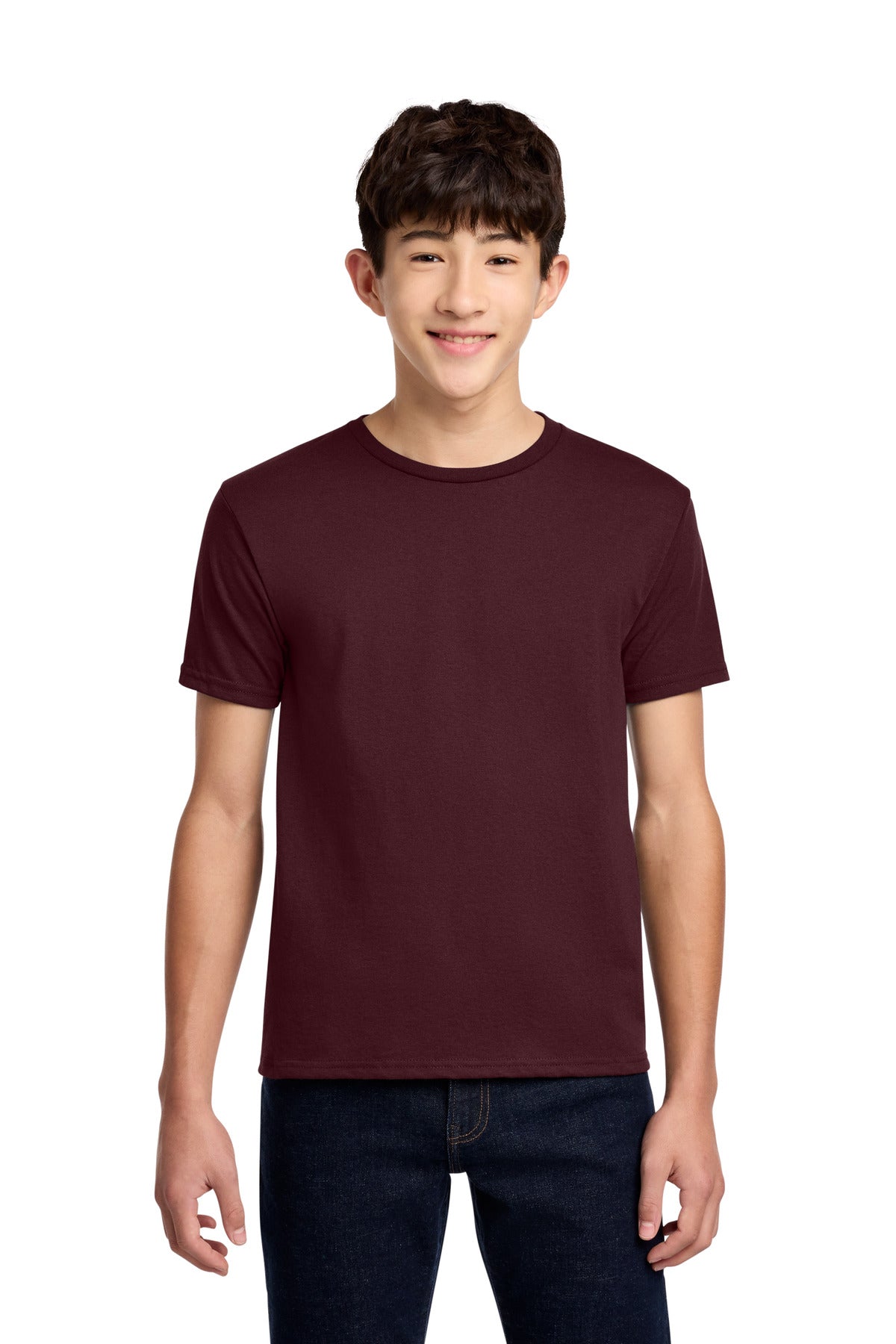 Custom Maroon Youth Dri-Power 50/50 Cotton/Poly Tee 29B, personalized by SanCanDo Swag in Argyle, TX