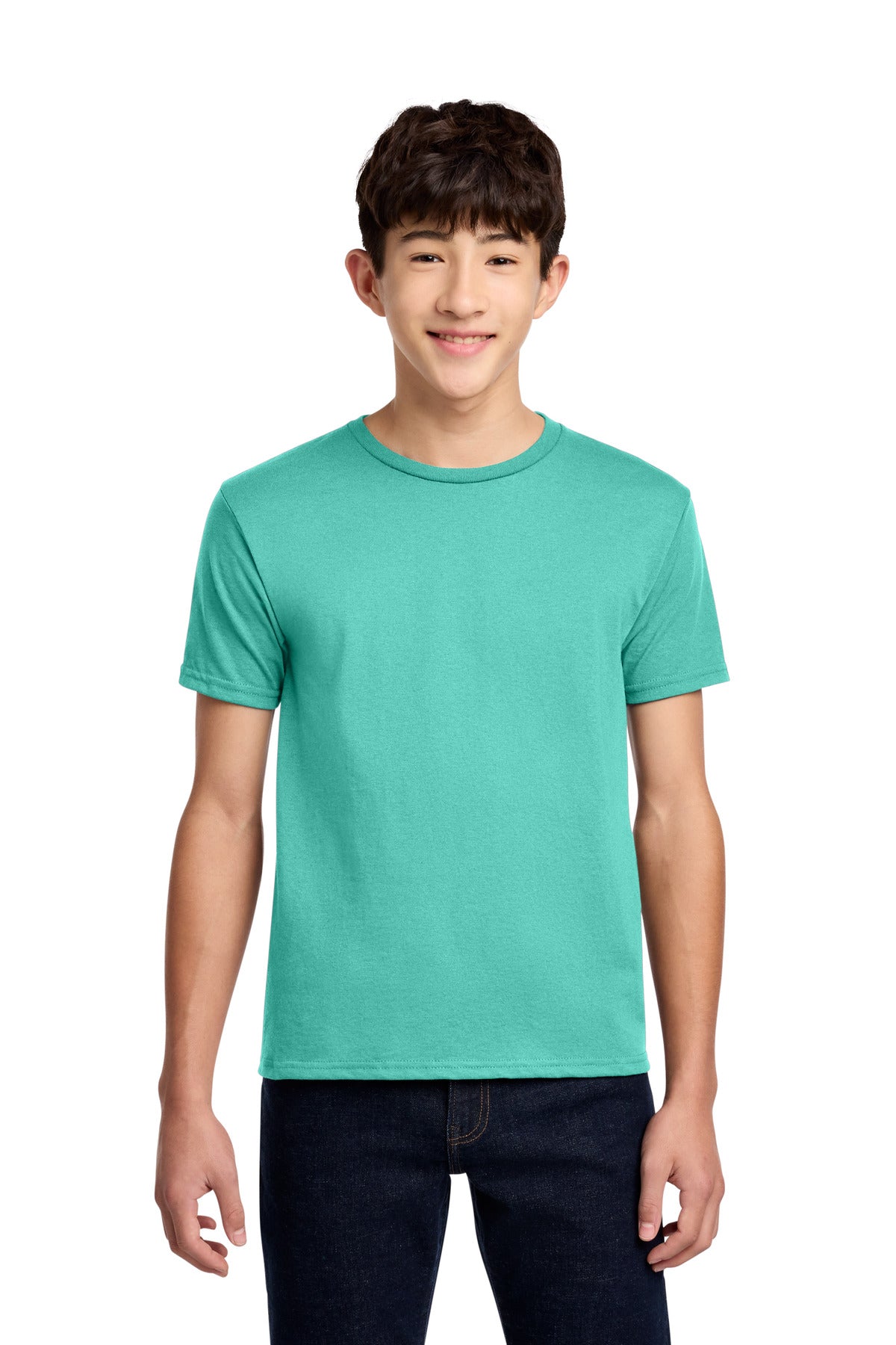 Custom Cool Mint Youth Dri-Power 50/50 Cotton/Poly Tee 29B, personalized by SanCanDo Swag in Argyle, TX