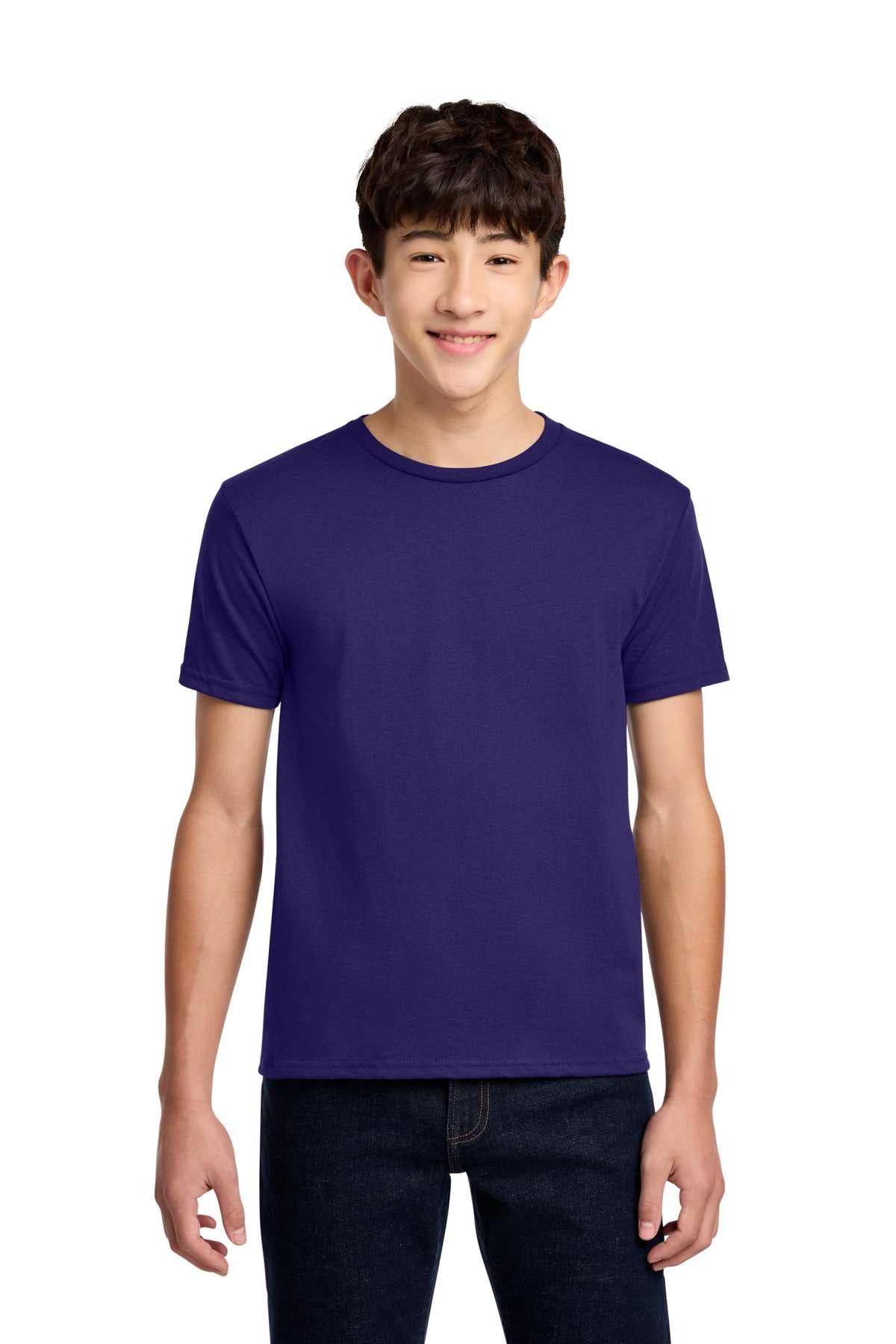 Custom Deep Purple Youth Dri-Power 50/50 Cotton/Poly Tee 29B, personalized by SanCanDo Swag in Argyle, TX