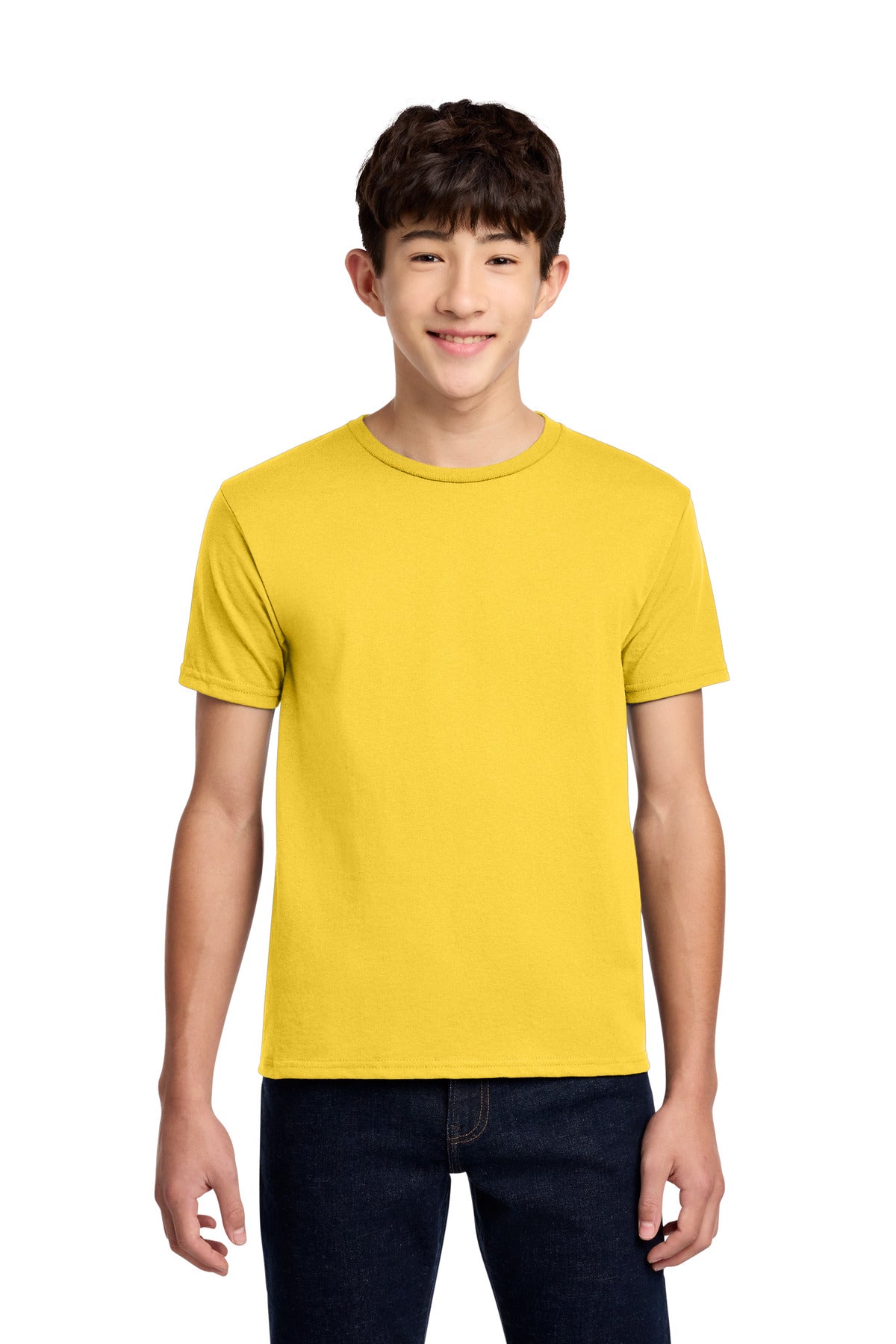 Custom Island Yellow Youth Dri-Power 50/50 Cotton/Poly Tee 29B, personalized by SanCanDo Swag in Argyle, TX