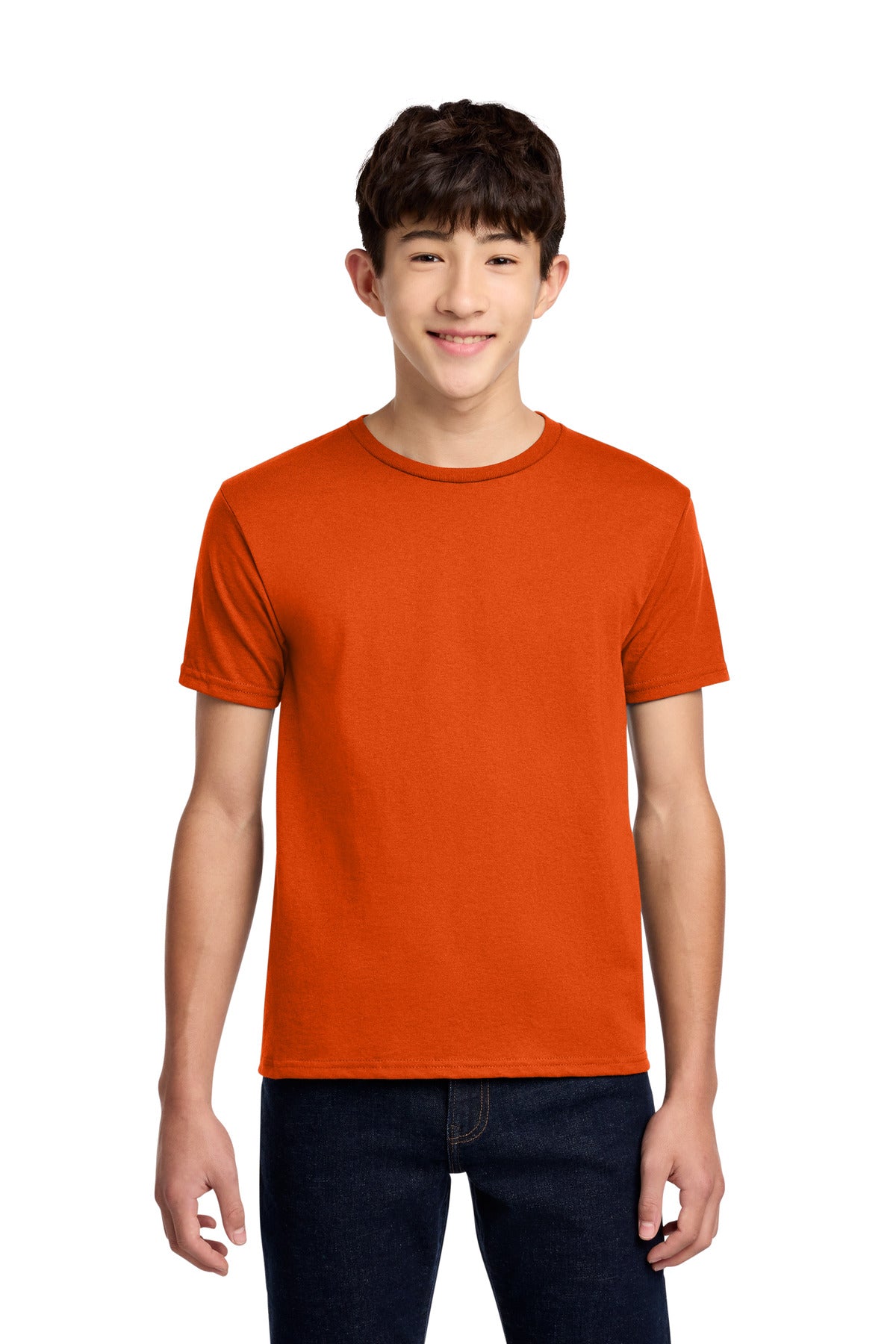 Custom Burnt Orange Youth Dri-Power 50/50 Cotton/Poly Tee 29B, personalized by SanCanDo Swag in Argyle, TX