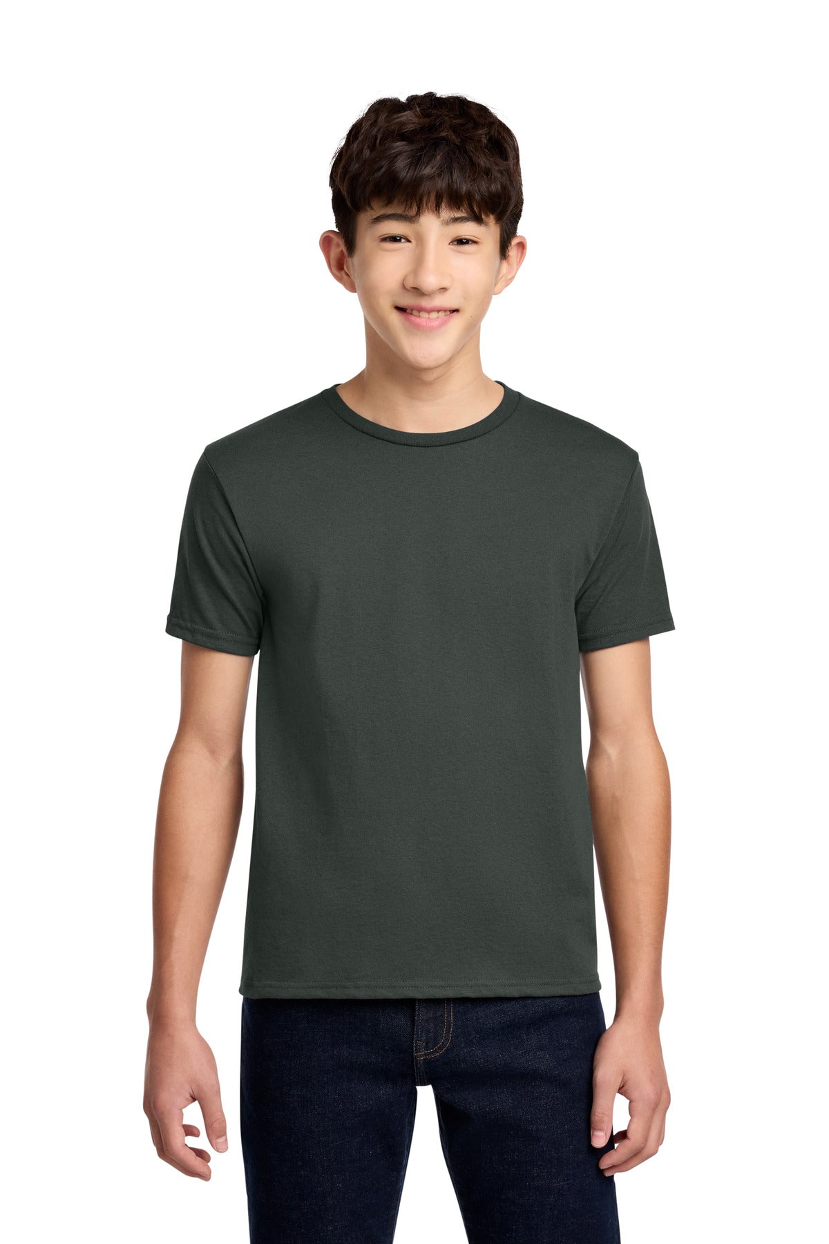 Custom Charcoal Grey Youth Dri-Power 50/50 Cotton/Poly Tee 29B, personalized by SanCanDo Swag in Argyle, TX