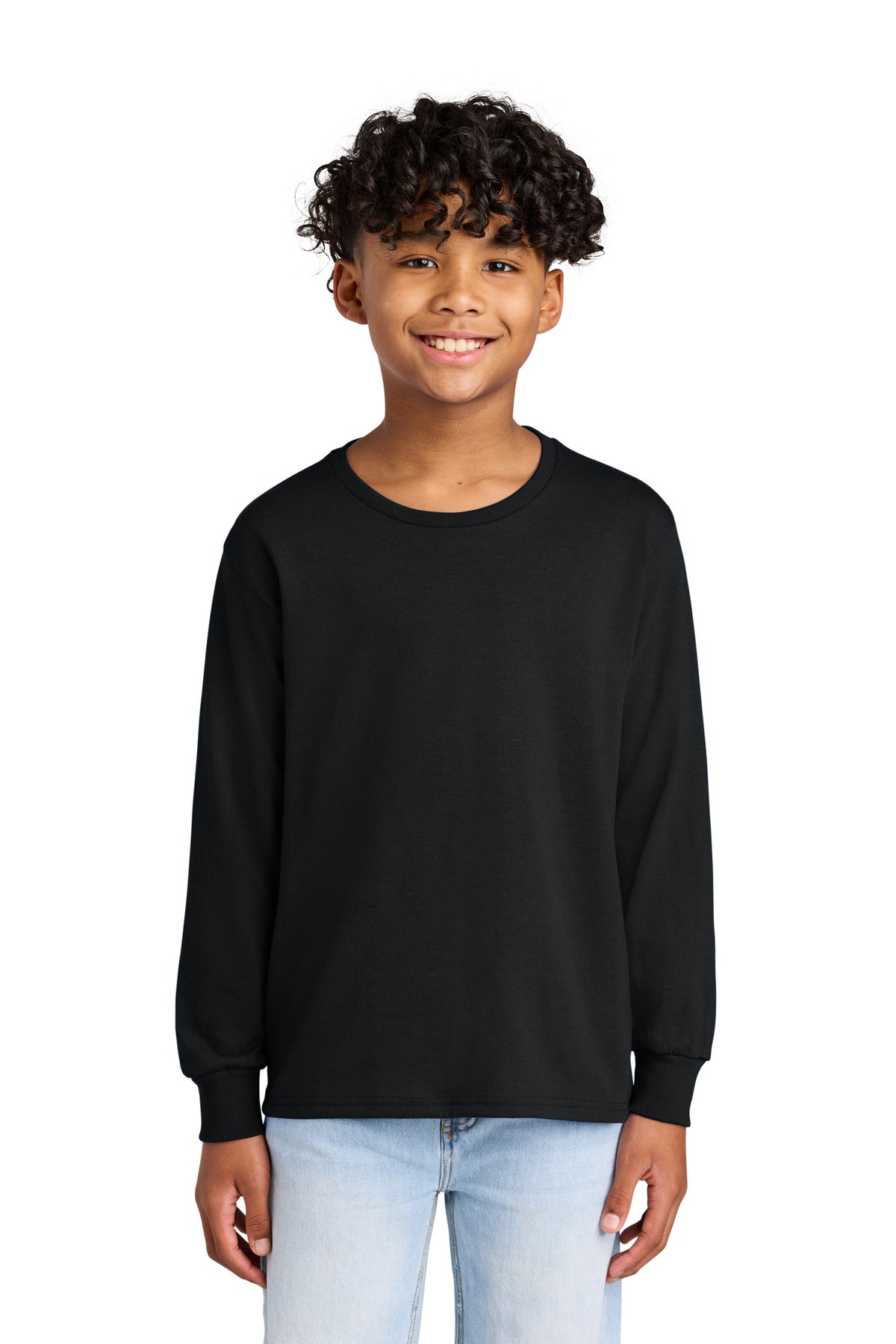 Custom Black Dri-Power 50/50 Cotton/Poly Long Sleeve 29BL, personalized by SanCanDo Swag in Argyle, TX