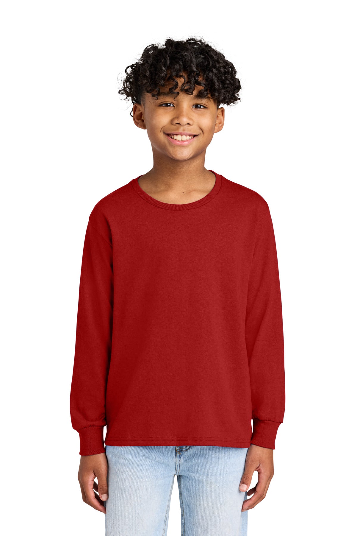 Custom True Red Dri-Power 50/50 Cotton/Poly Long Sleeve 29BL, personalized by SanCanDo Swag in Argyle, TX