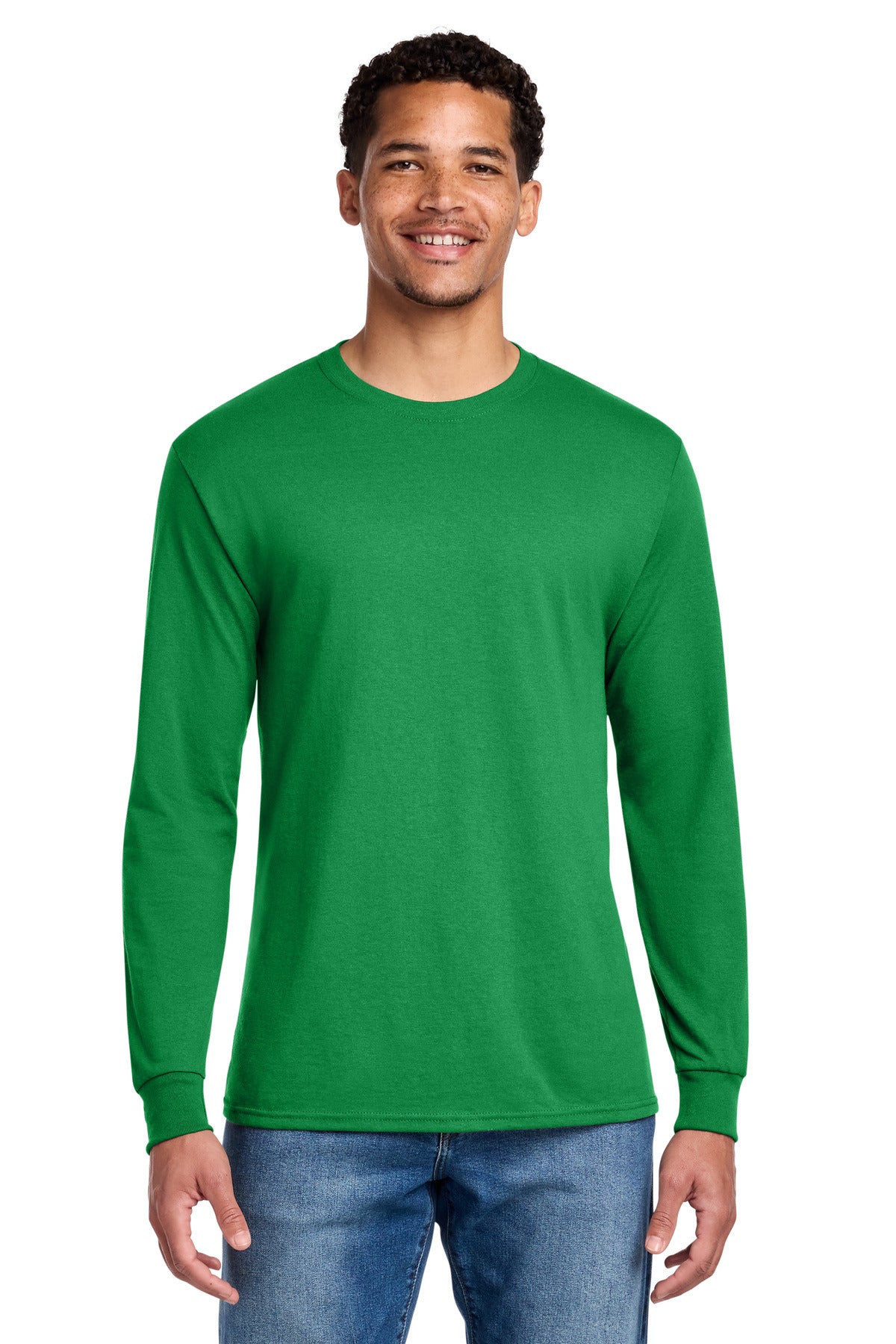 Custom Kelly Cotton/Poly Long Sleeve Tee 29LS, personalized by SanCanDo Swag in Argyle, TX