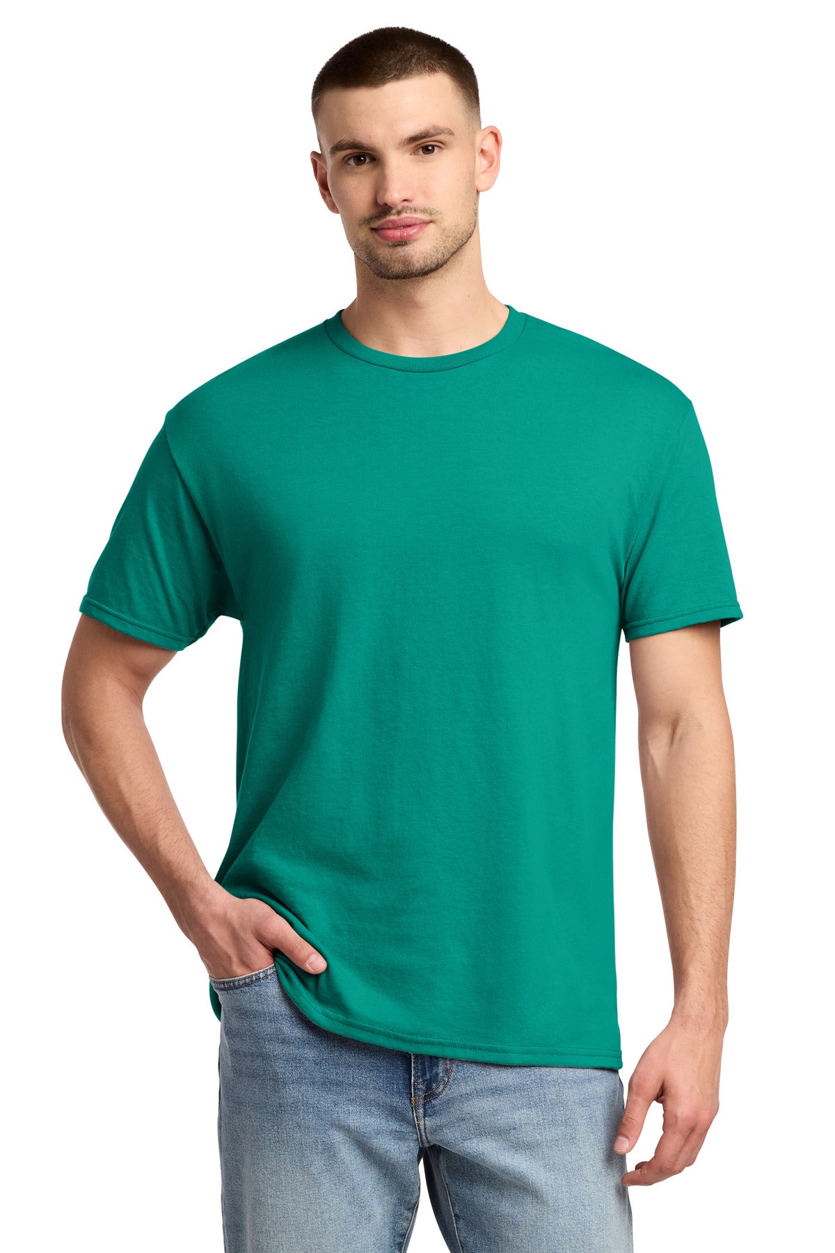 Custom Jade Dri-Power 50/50 Cotton/Poly Tee 29M, personalized by SanCanDo Swag in Argyle, TX