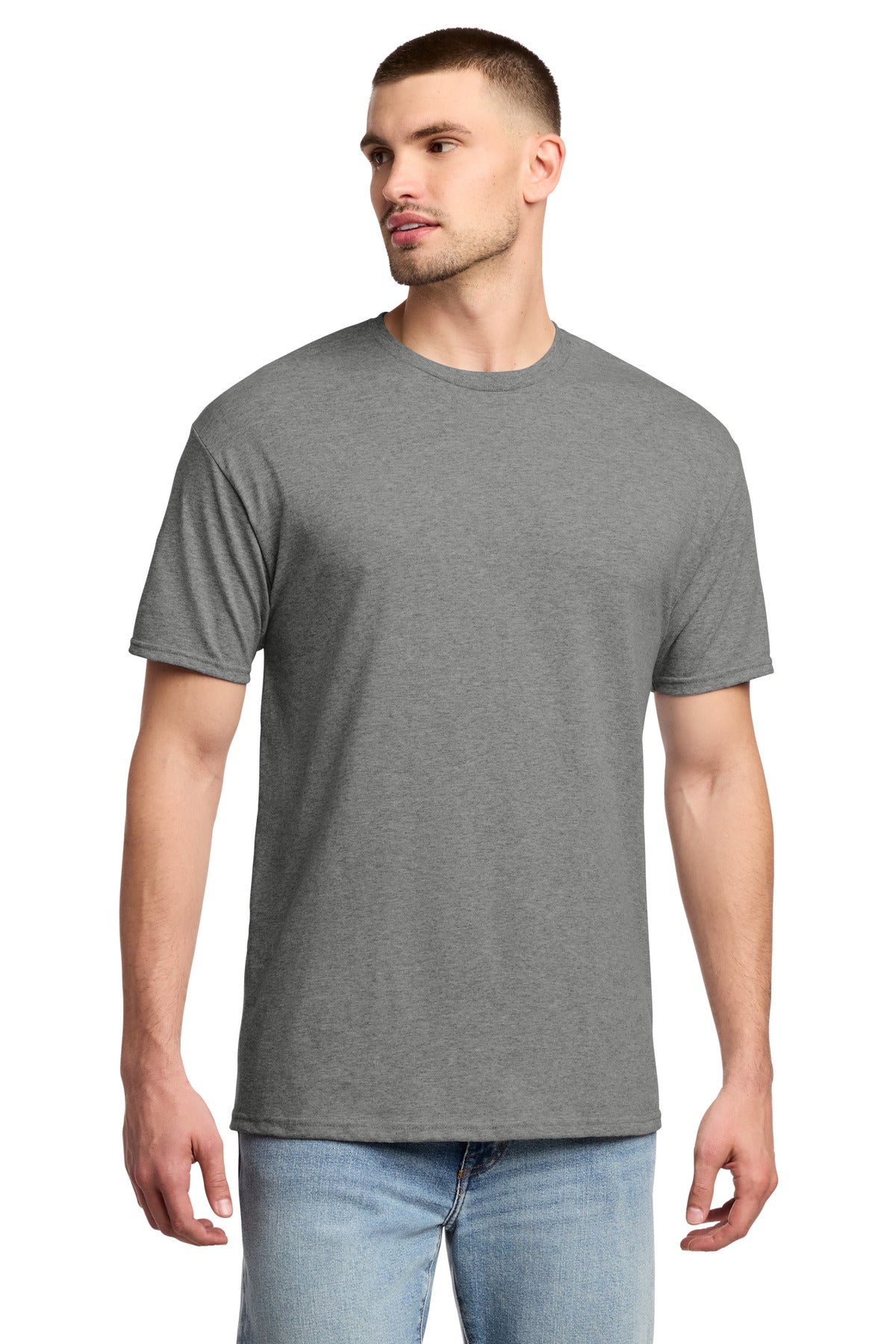 Custom Oxford Dri-Power 50/50 Cotton/Poly Tee 29M, personalized by SanCanDo Swag in Argyle, TX
