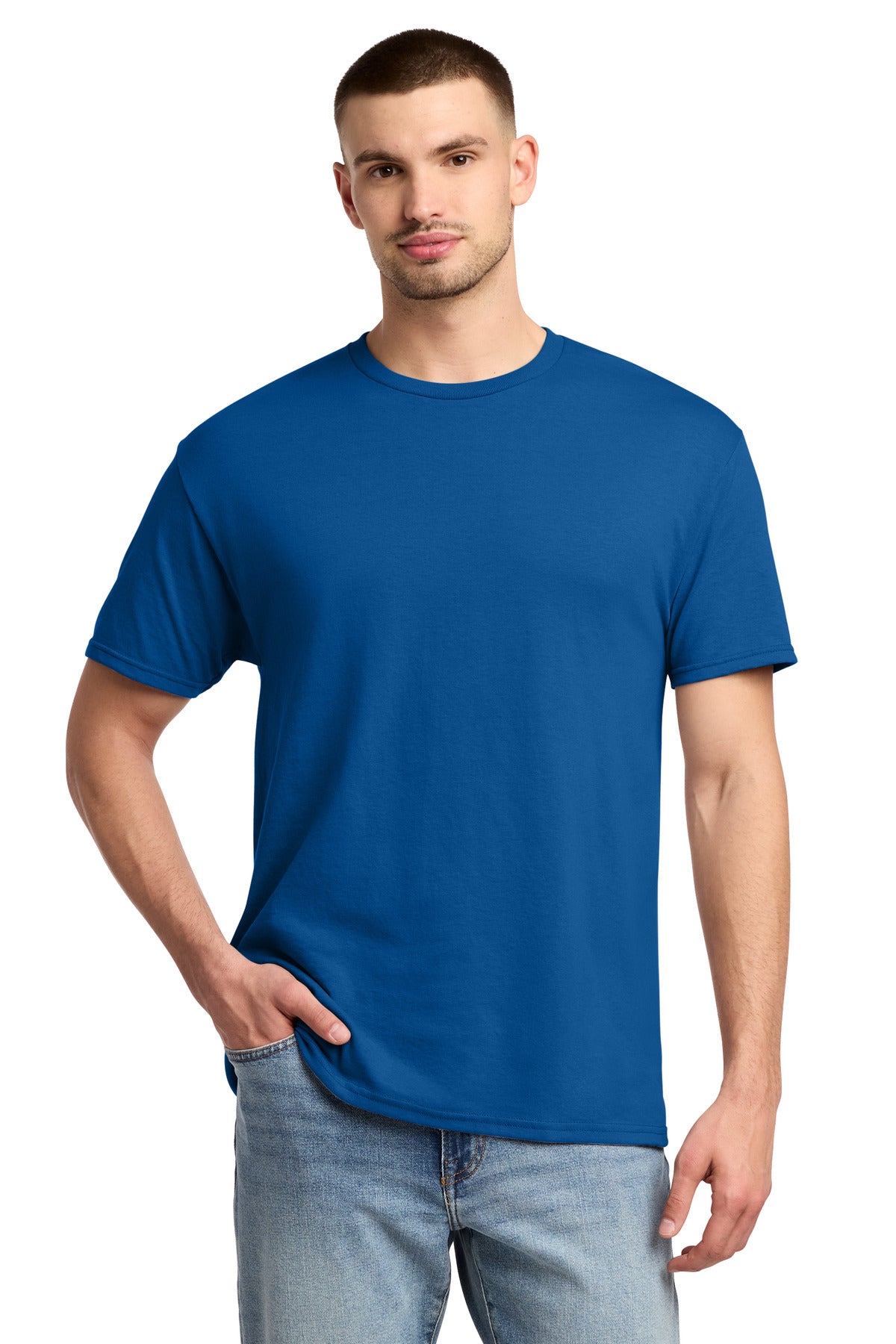 Custom Royal Dri-Power 50/50 Cotton/Poly Tee 29M, personalized by SanCanDo Swag in Argyle, TX