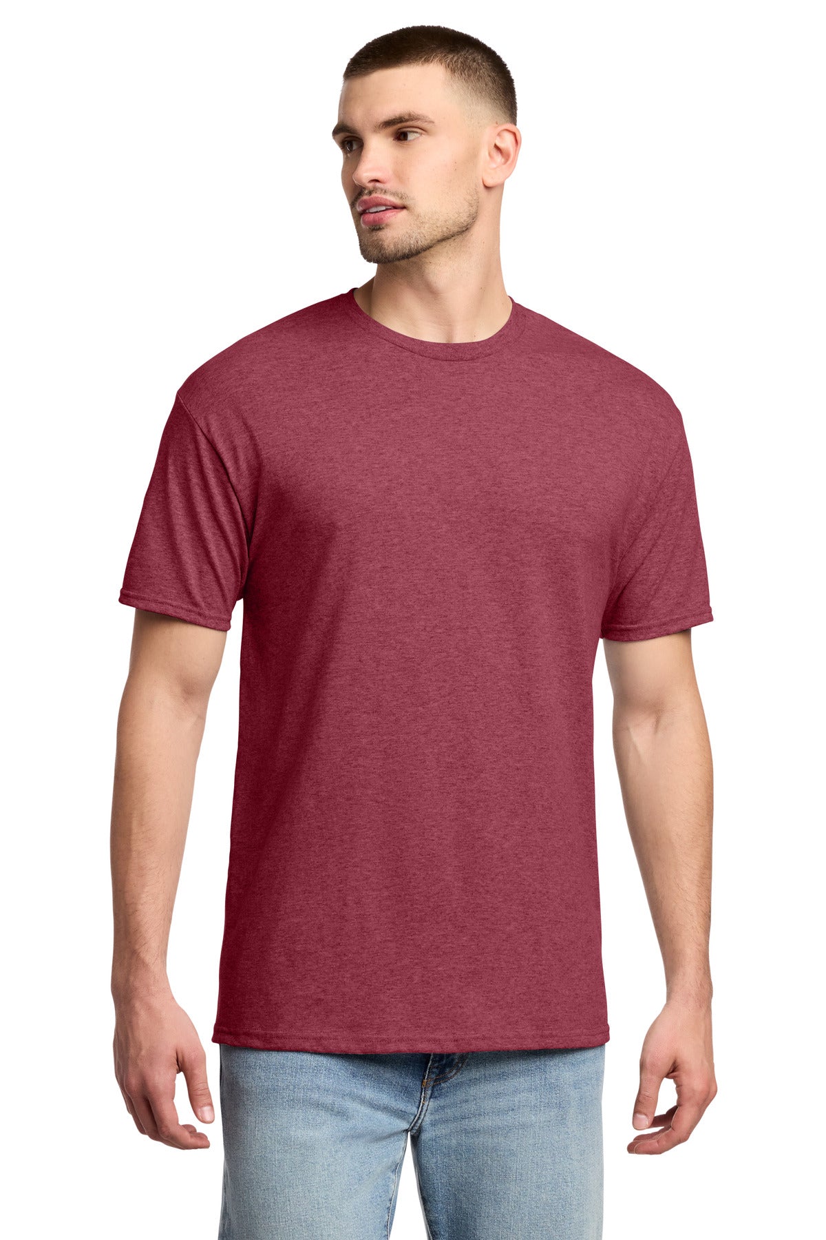 Custom Vintage Heather Red Dri-Power 50/50 Cotton/Poly Tee 29M, personalized by SanCanDo Swag in Argyle, TX