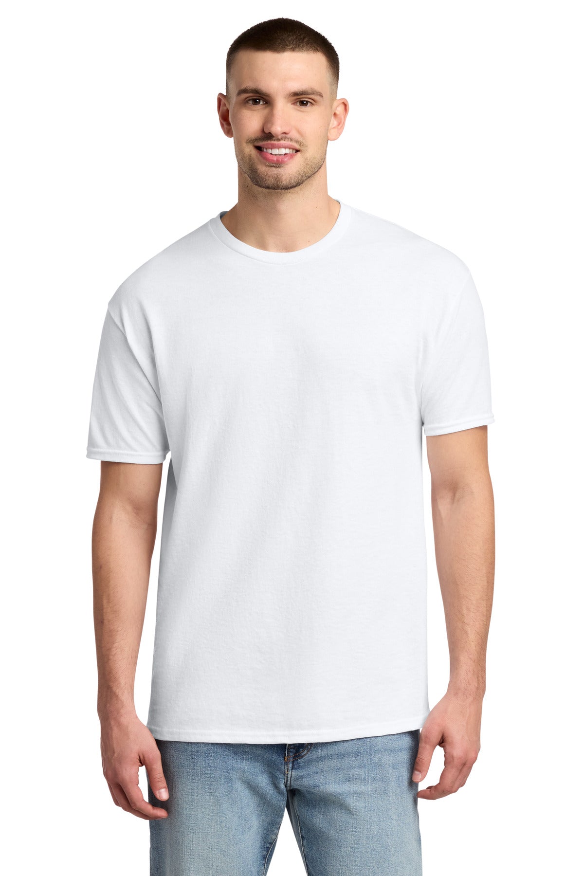 Custom White Dri-Power 50/50 Cotton/Poly Tee 29M, personalized by SanCanDo Swag in Argyle, TX