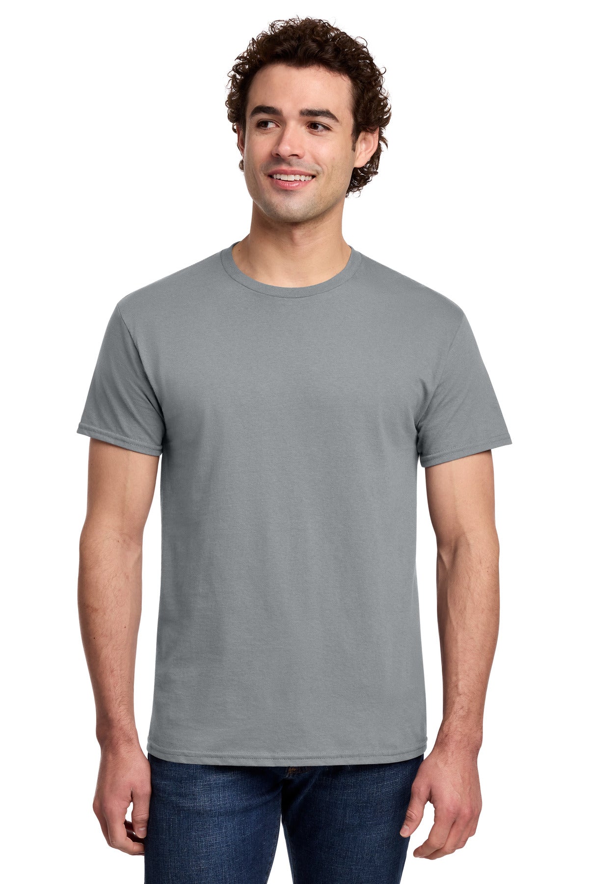 Custom Gravel Light Cotton Tee 3000, personalized by SanCanDo Swag in Argyle, TX