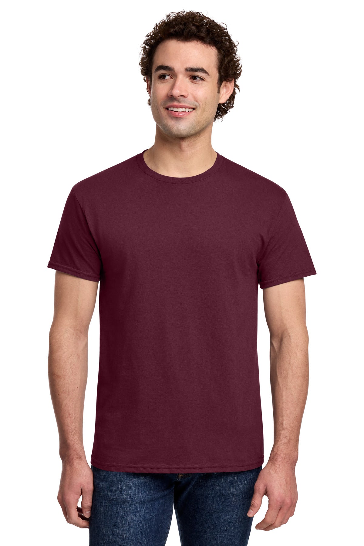 Custom Maroon Light Cotton Tee 3000, personalized by SanCanDo Swag in Argyle, TX