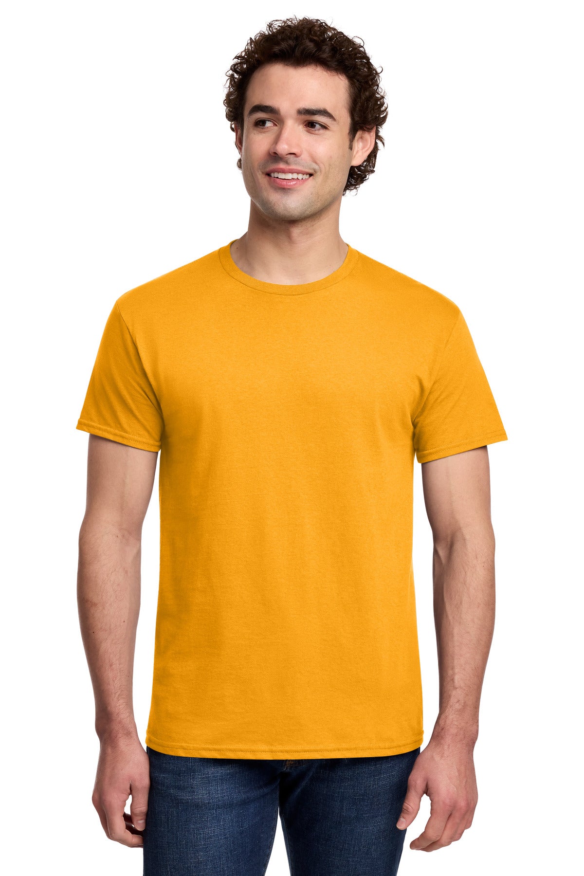 Custom Gold Light Cotton Tee 3000, personalized by SanCanDo Swag in Argyle, TX