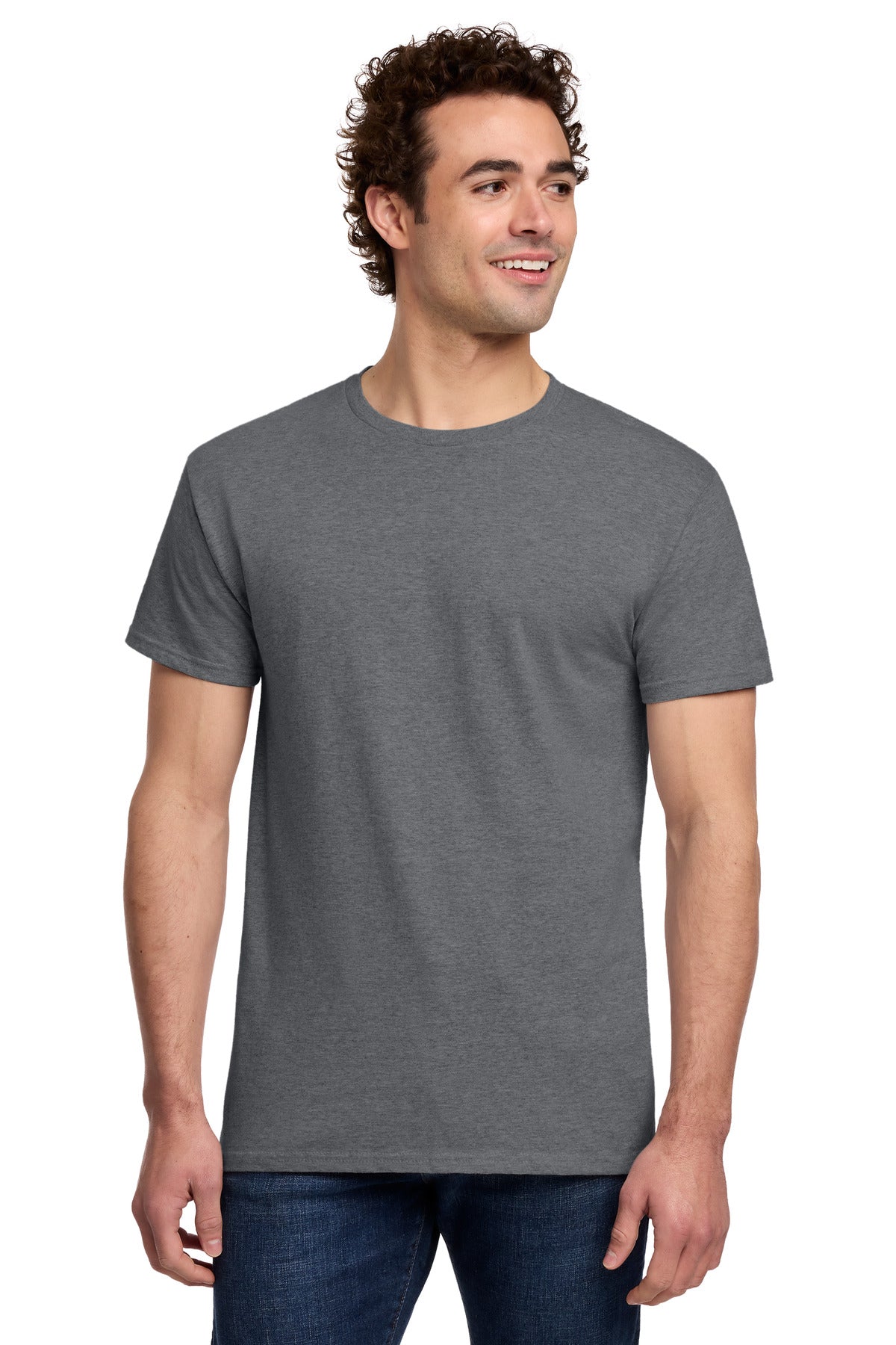 Custom Graphite Heather Light Cotton Tee 3000, personalized by SanCanDo Swag in Argyle, TX