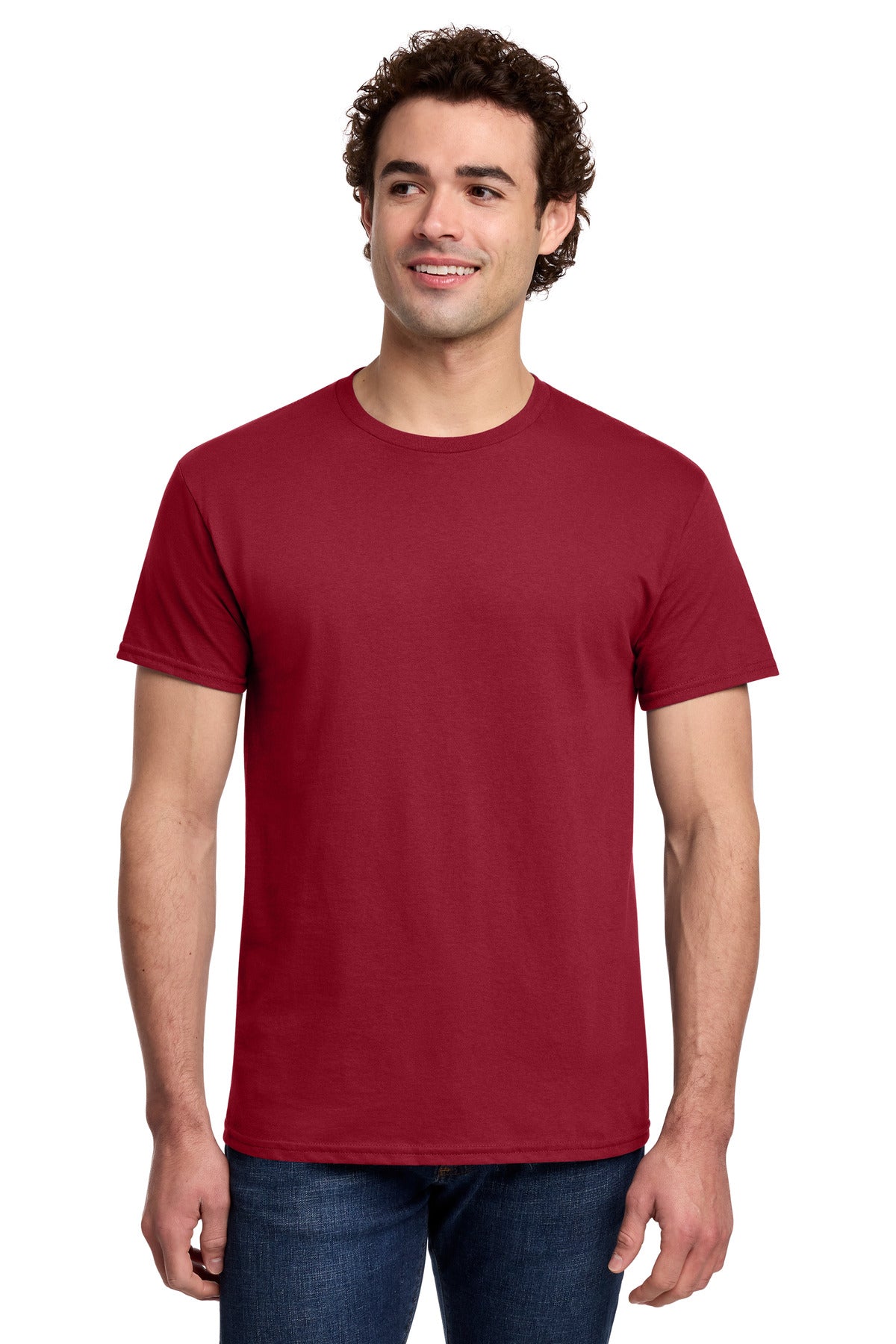 Custom Cherry Red Light Cotton Tee 3000, personalized by SanCanDo Swag in Argyle, TX