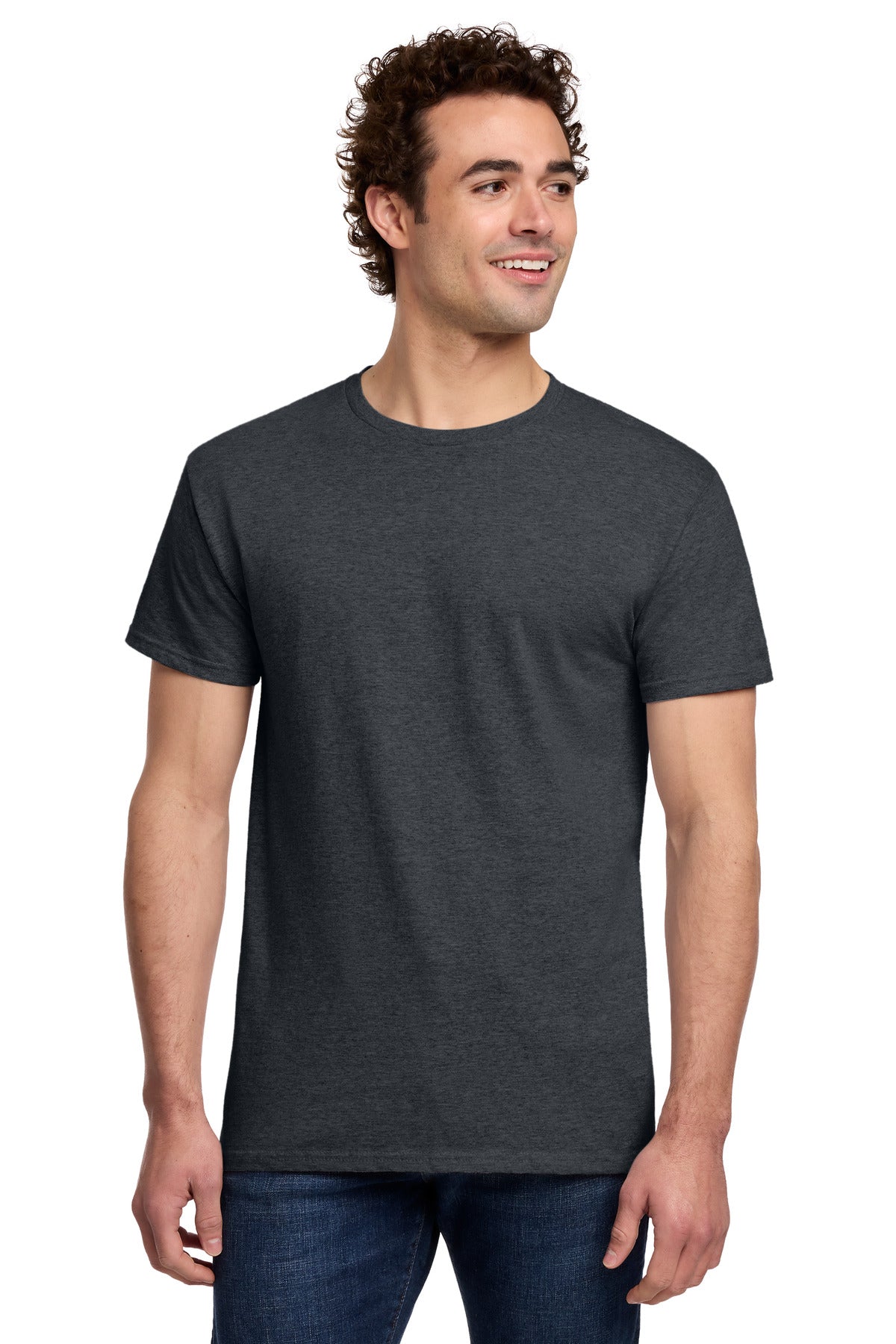 Custom Dark Heather Light Cotton Tee 3000, personalized by SanCanDo Swag in Argyle, TX