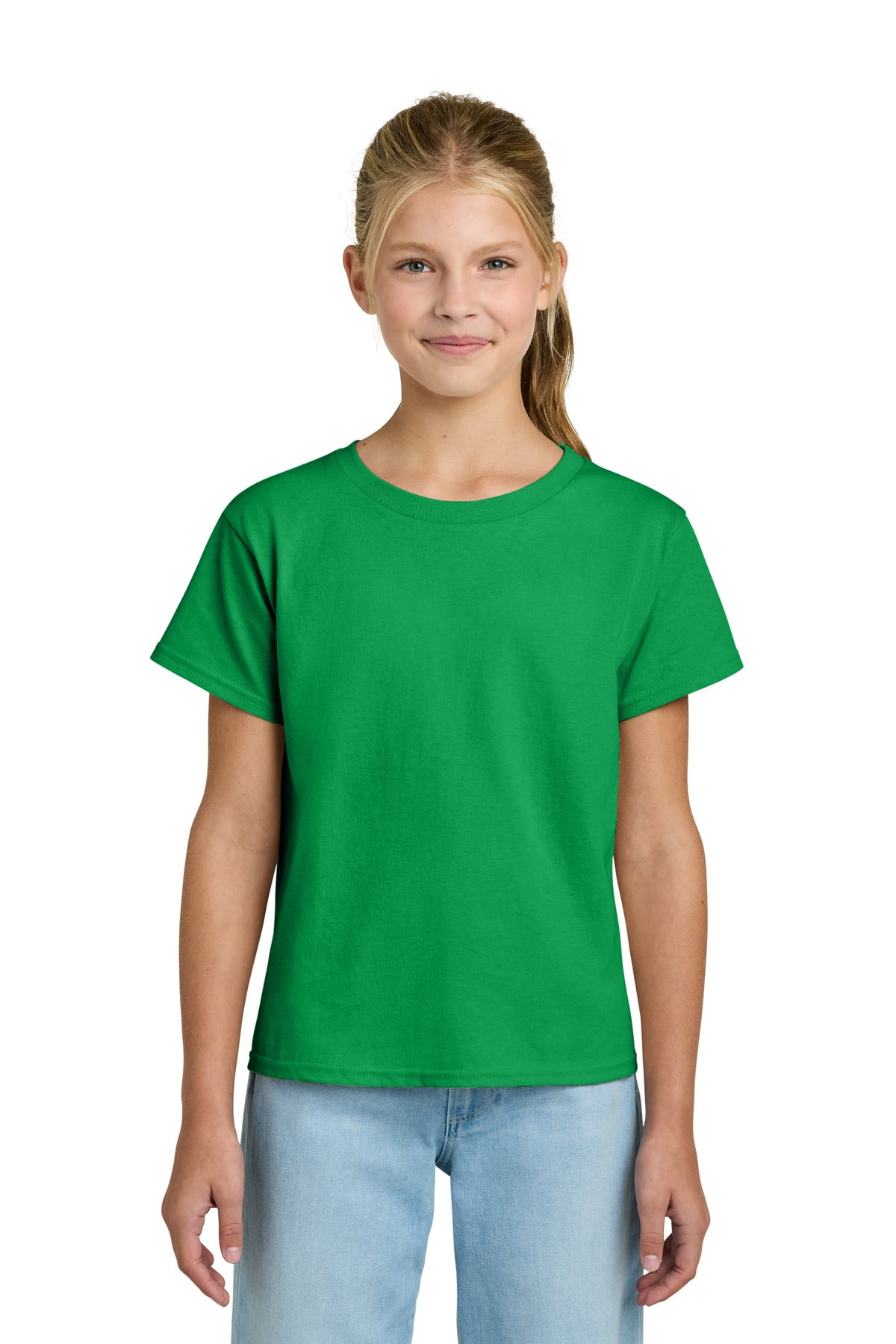 Custom Irish Green Youth Light Cotton Tee 3000B, personalized by SanCanDo Swag in Argyle, TX