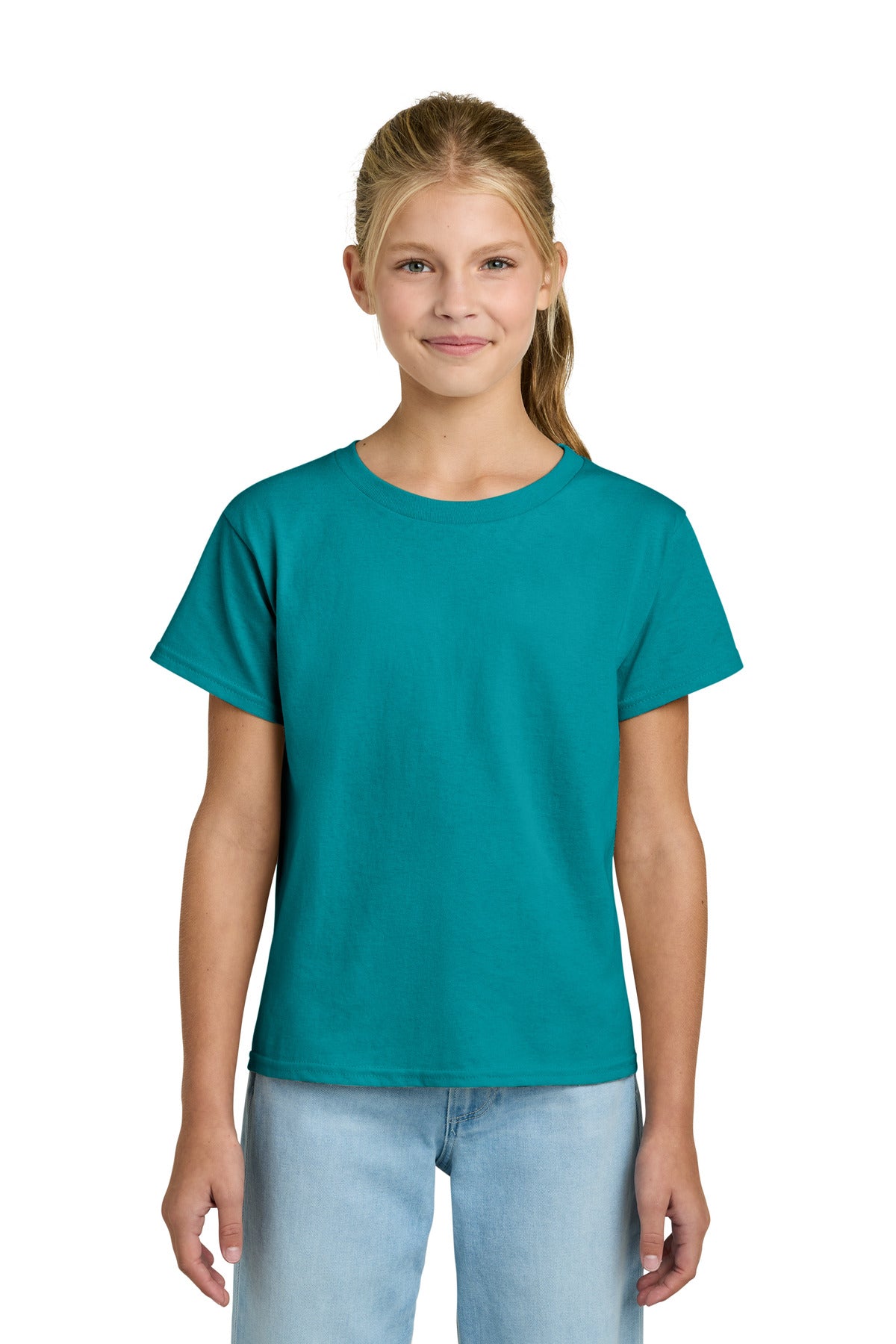 Custom Tropical Blue Youth Light Cotton Tee 3000B, personalized by SanCanDo Swag in Argyle, TX