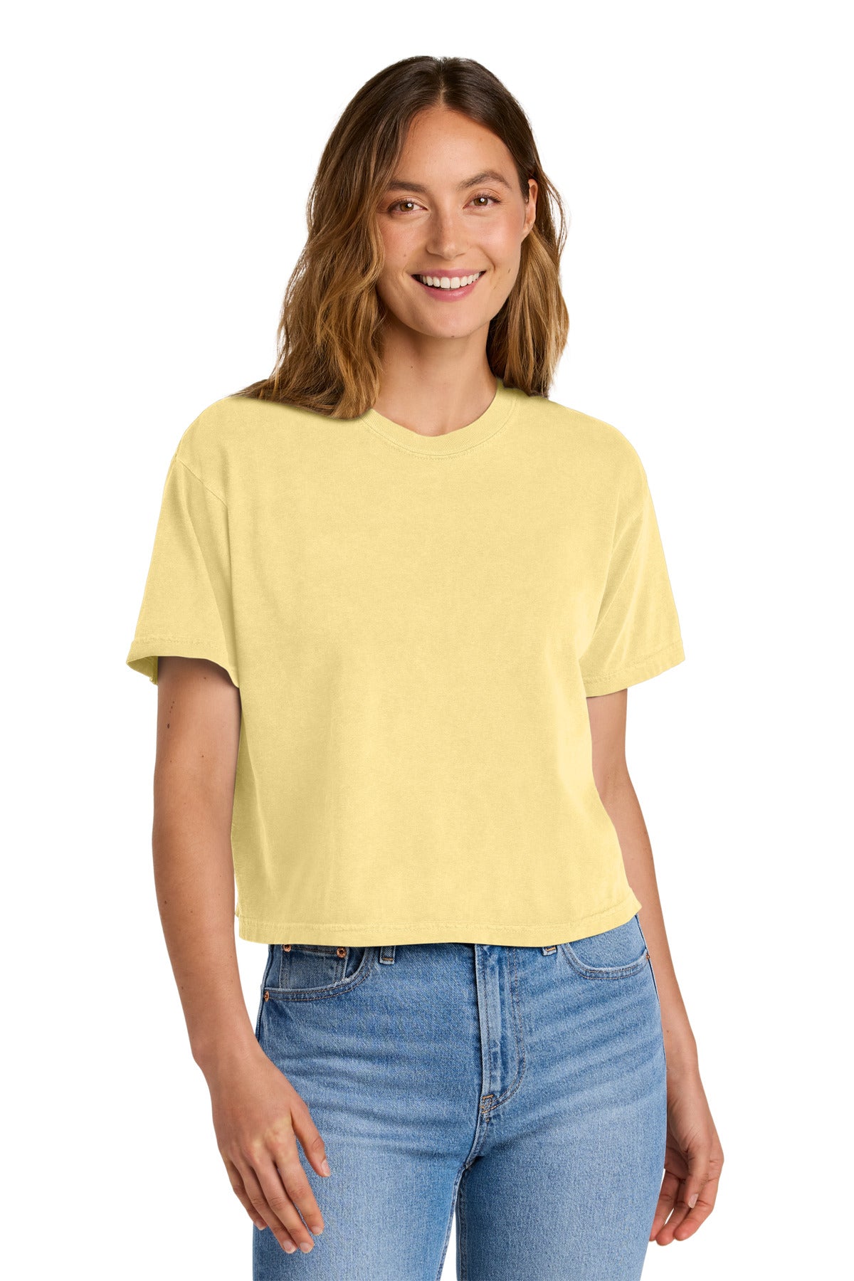 Custom Butter Women's Heavyweight Boxy Tee 3023CL, personalized by SanCanDo Swag in Argyle, TX