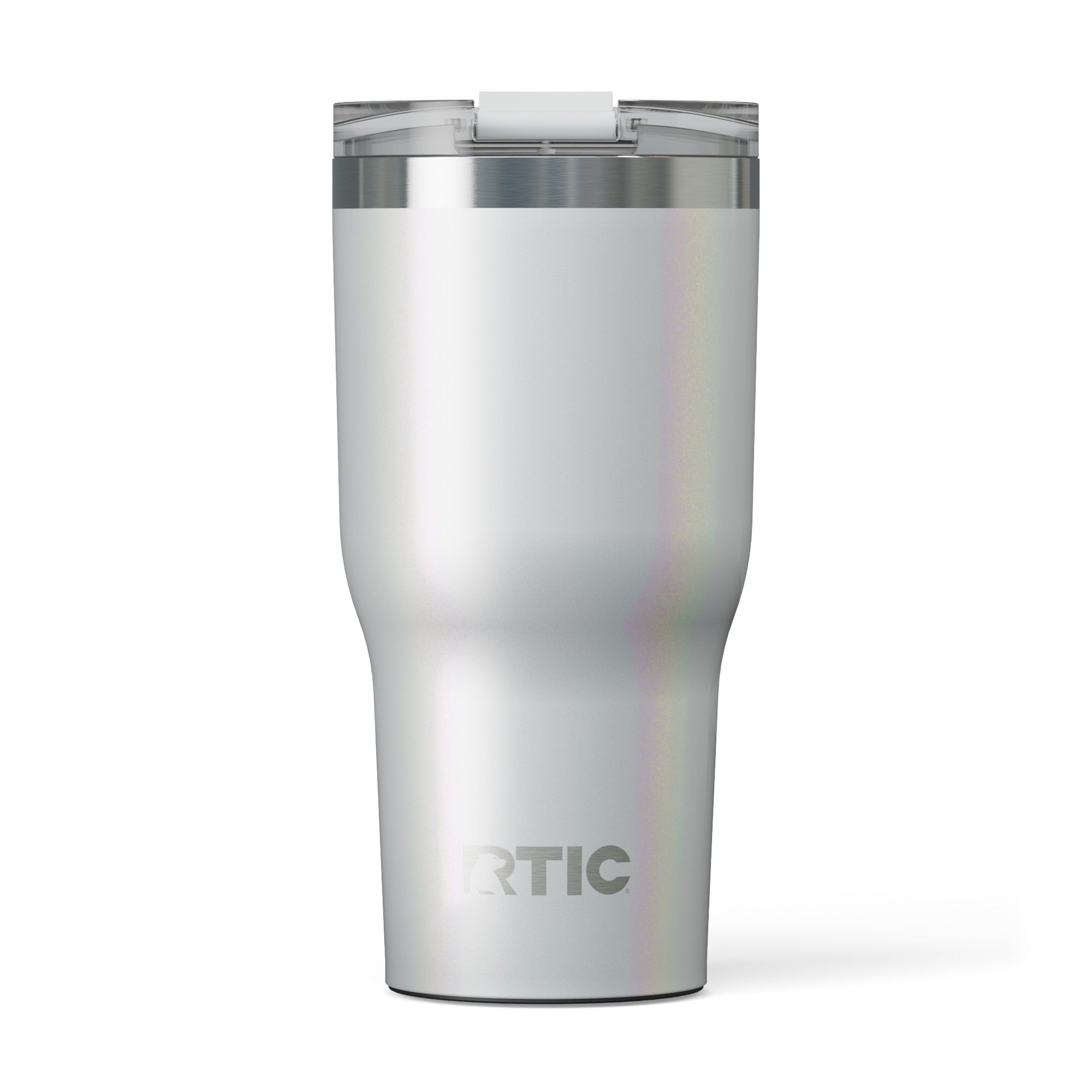 Custom Cool Grey Glitter RTIC 30 oz Essential Tumbler, personalized by SanCanDo Swag in Argyle, TX