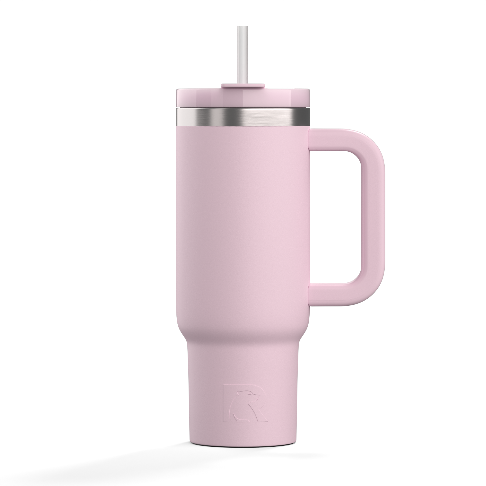 Custom Pale Pink RTIC 30 oz Road Trip Tumbler, personalized by SanCanDo Swag in Argyle, TX