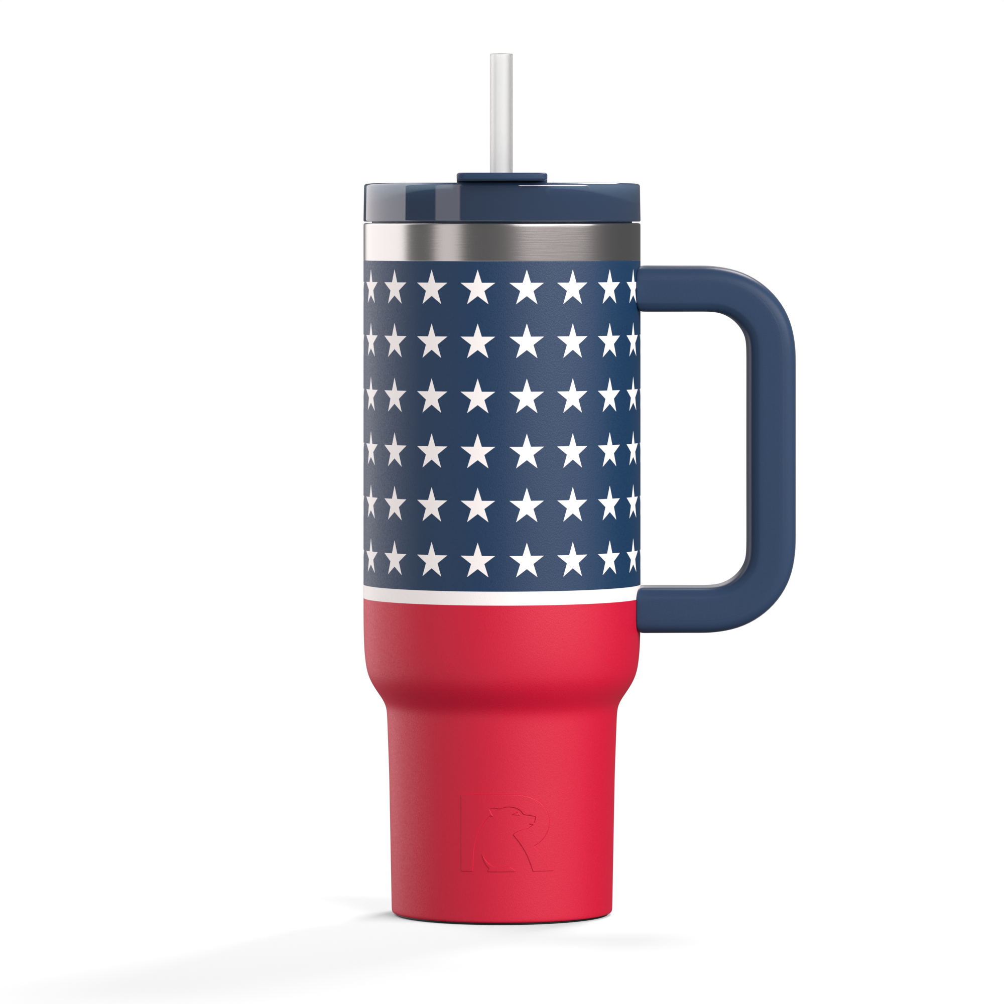 Custom Stars RTIC 30 oz Road Trip Tumbler, personalized by SanCanDo Swag in Argyle, TX
