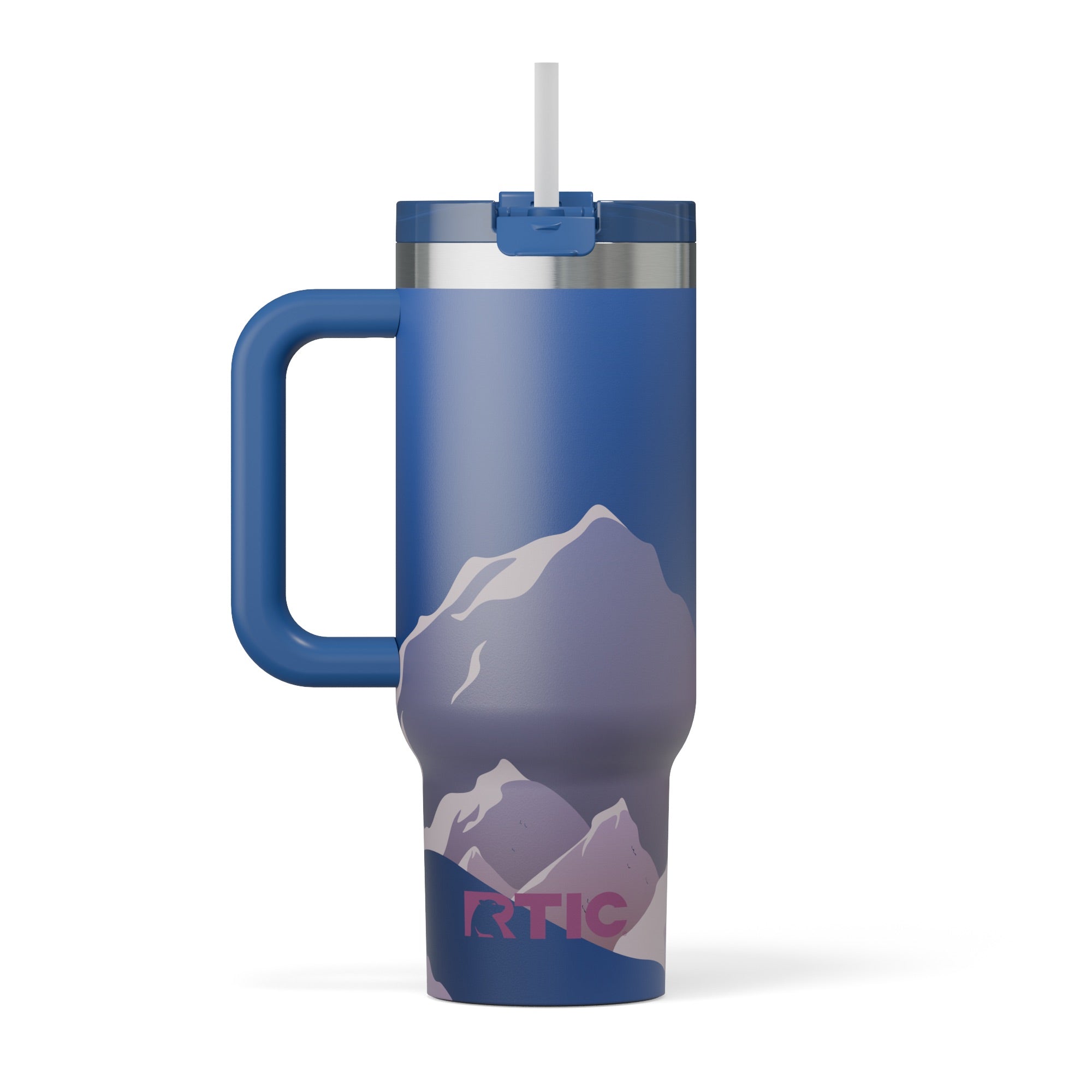 Custom Snowy Peak RTIC 30 oz Road Trip Tumbler, personalized by SanCanDo Swag in Argyle, TX