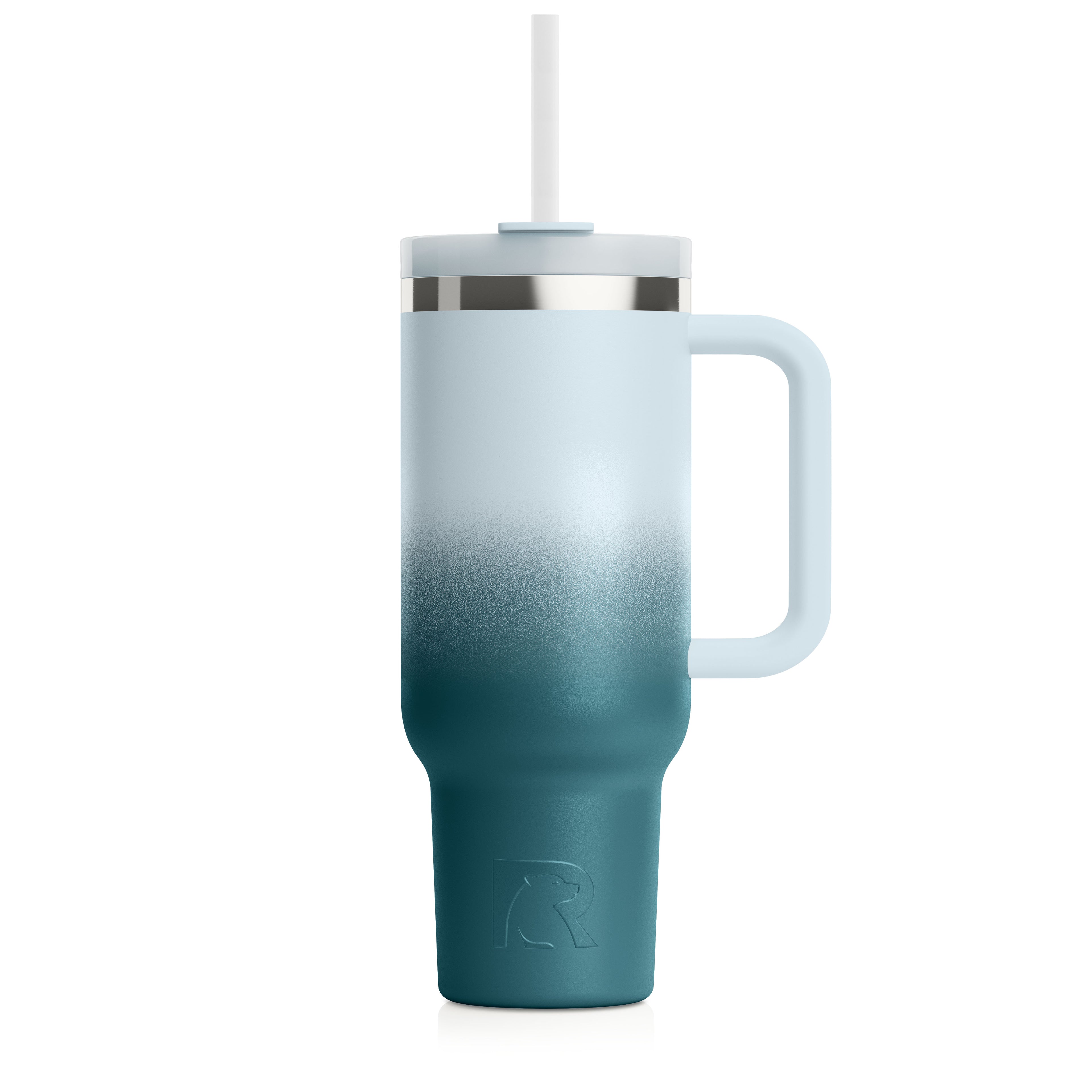 Custom Deep Harbor Ombre RTIC 30 oz Road Trip Tumbler, personalized by SanCanDo Swag in Argyle, TX
